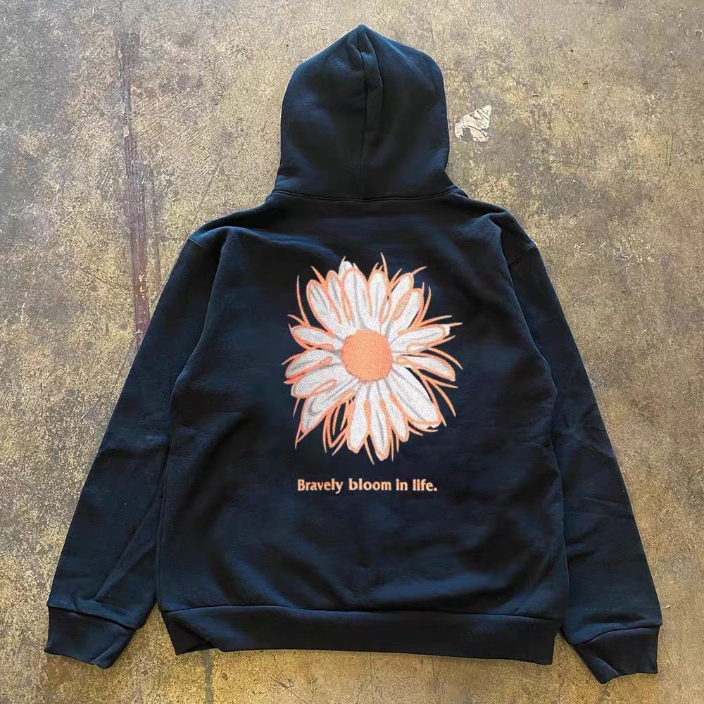 Japanese Brand × Vintage Daisy print washed vintage loose hoodie Size US L / EU 52-54 / 3 - 1 Thumbnail