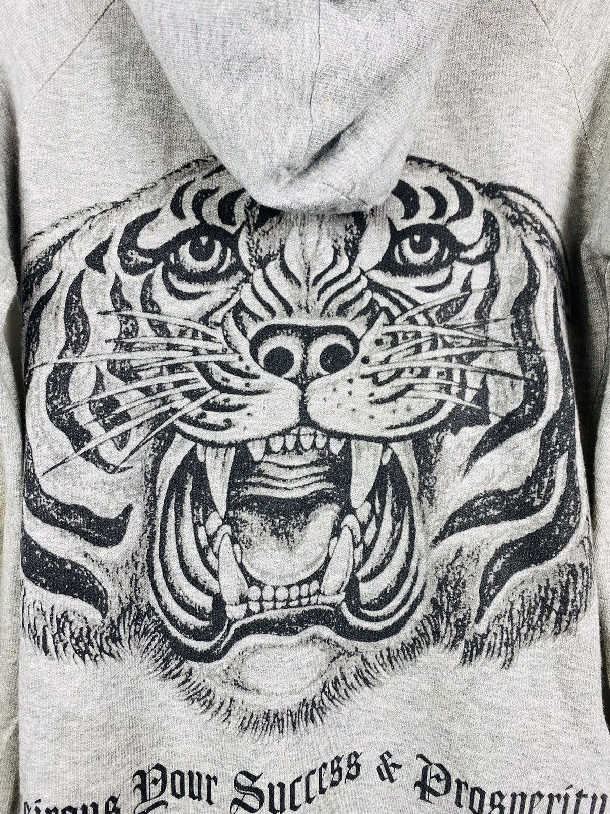 Japanese Brand A08 Glad News Tiger Print Zipper Hoodie Size S / US 4 / IT 40 - 12 Thumbnail