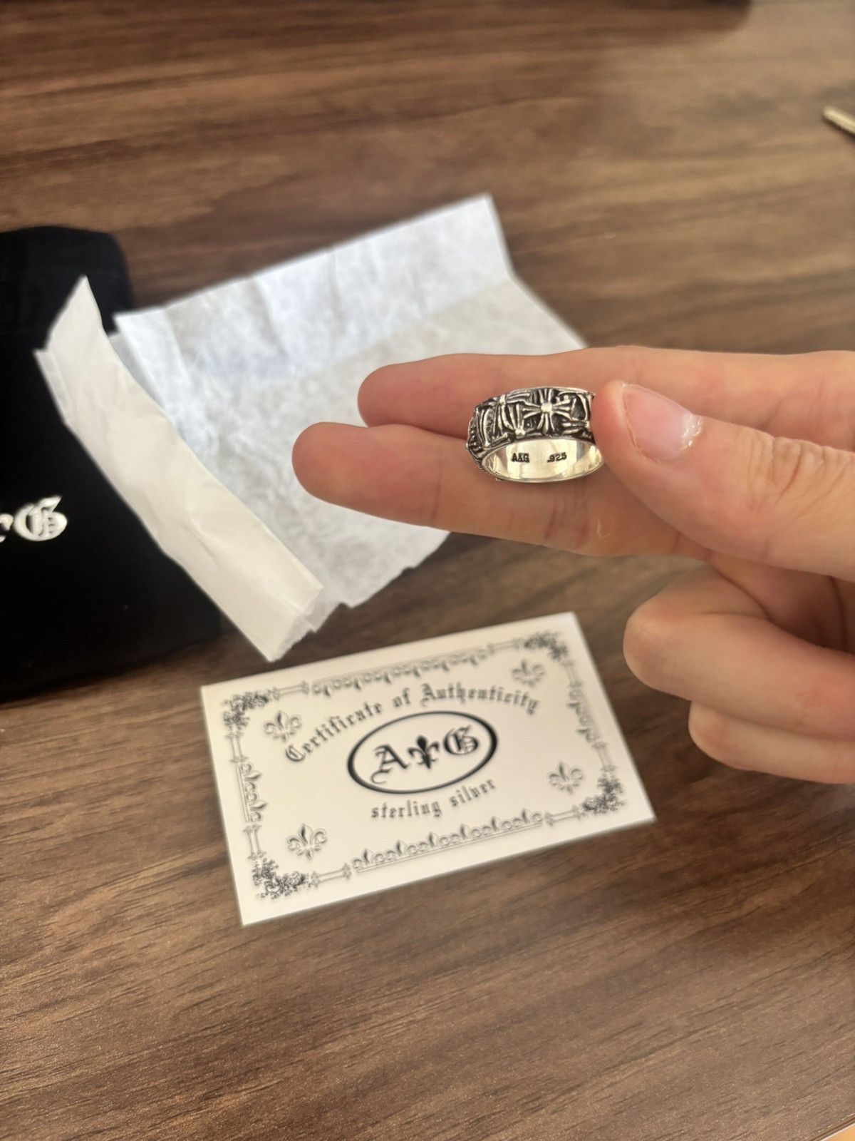 A&G Rock A&G Rock Multi Cross Sterling Silver Band Ring Size ONE SIZE - 1 Thumbnail