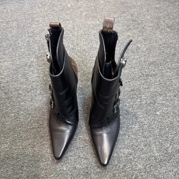 Louis Vuitton Louis Vuitton Janet Black Leather Ankle Boots -2508 Size US 6 / IT 36 - 2 Thumbnail
