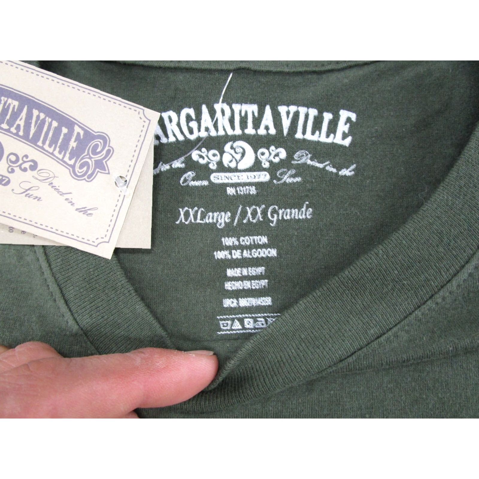 Vintage Margaritaville T-Shirt Mens Size 2XL So Chill Graphic Beach Crew Neck Short Sleeve Green 100% Cotton Size US XXL / EU 58 / 5 - 4 Thumbnail