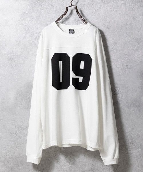 Number (N)ine Number nine HEAVY COTTON NUMBERING FOOTBALL L/S T-SHIRT Size US L / EU 52-54 / 3 - 1 Thumbnail