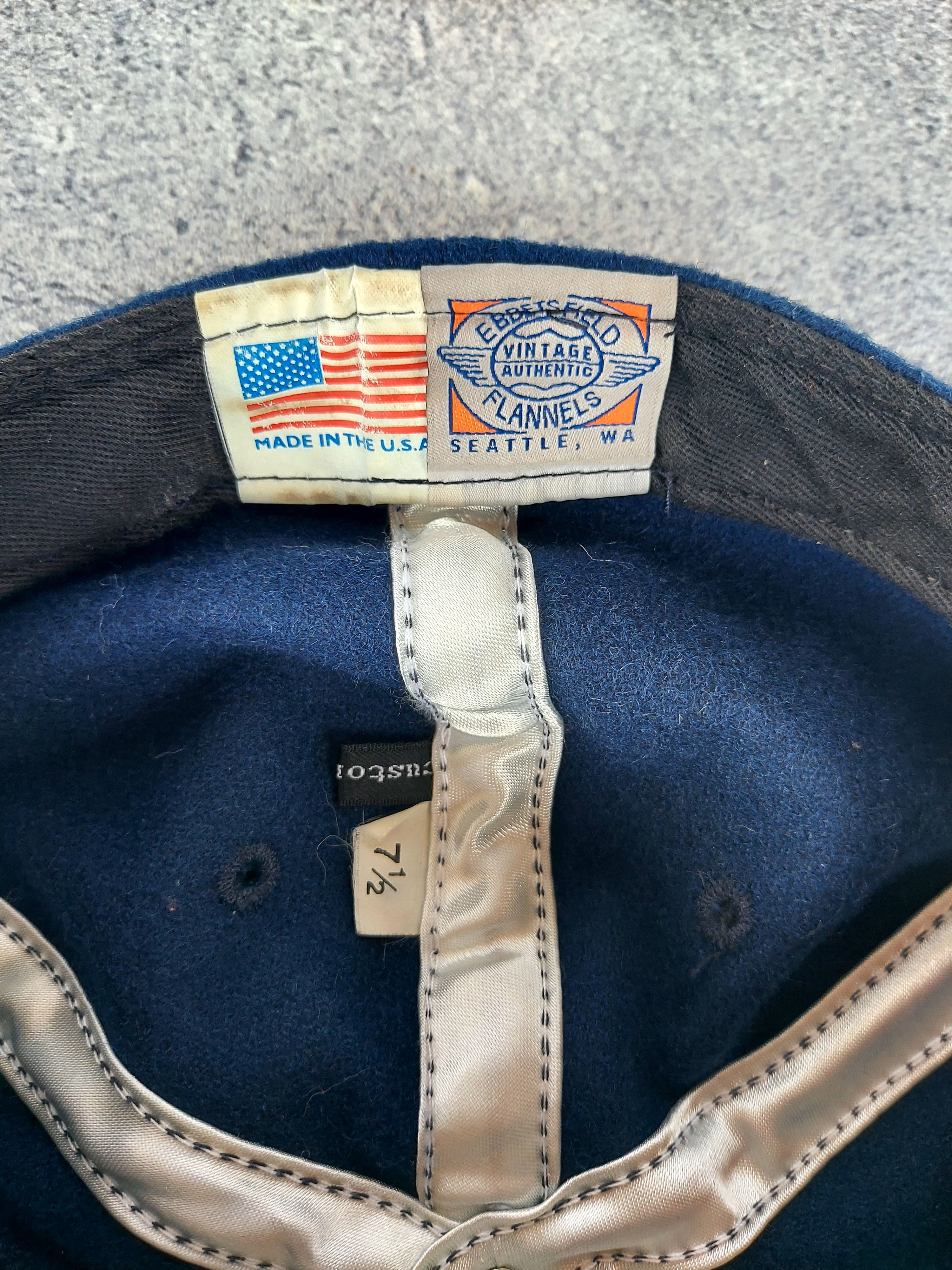 Ebbets Field Flannels × Vintage 💥Vintage Ebbets Field Flannels Logo Fitted Cap Size ONE SIZE - 2 Thumbnail