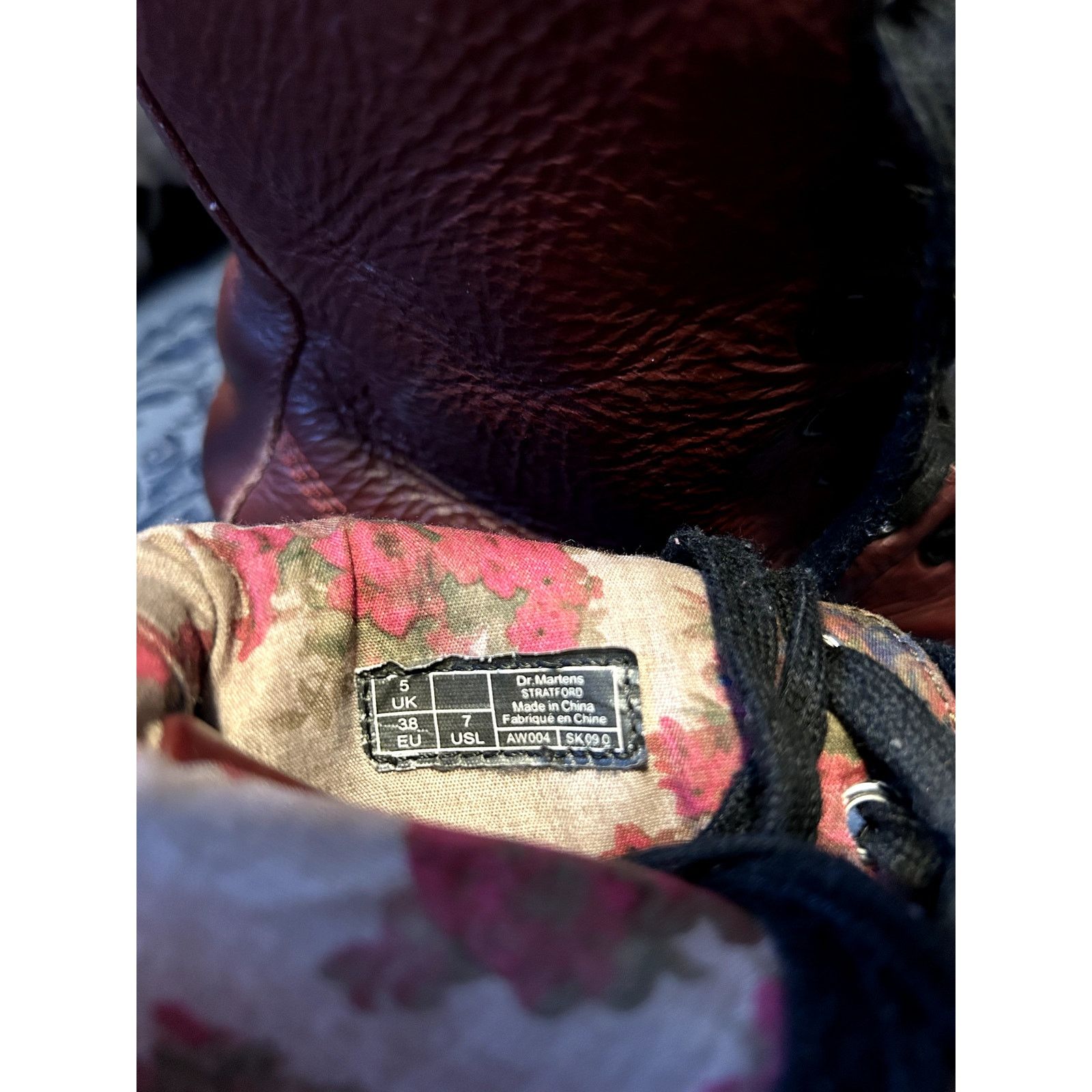 Dr. Martens Dr Martens Oxblood Stratford with Floral Boots size 7/EU 38 Size US 7 / IT 37 - 6 Thumbnail