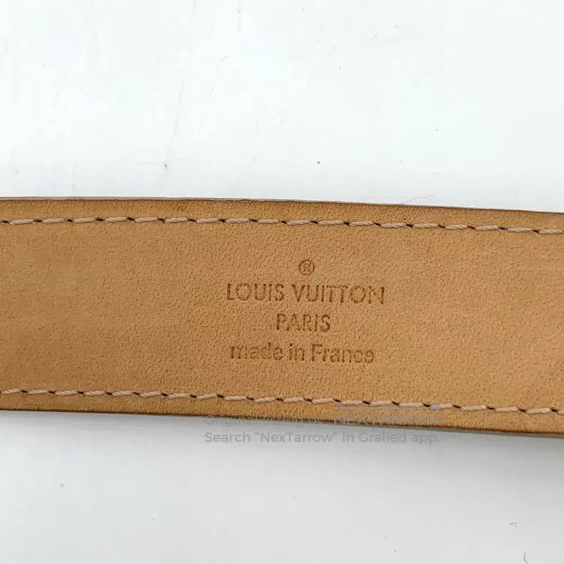 Louis Vuitton Louis Vuitton Damier Beige Checkerboard Gold Buckle Belt Size ONE SIZE - 8 Thumbnail