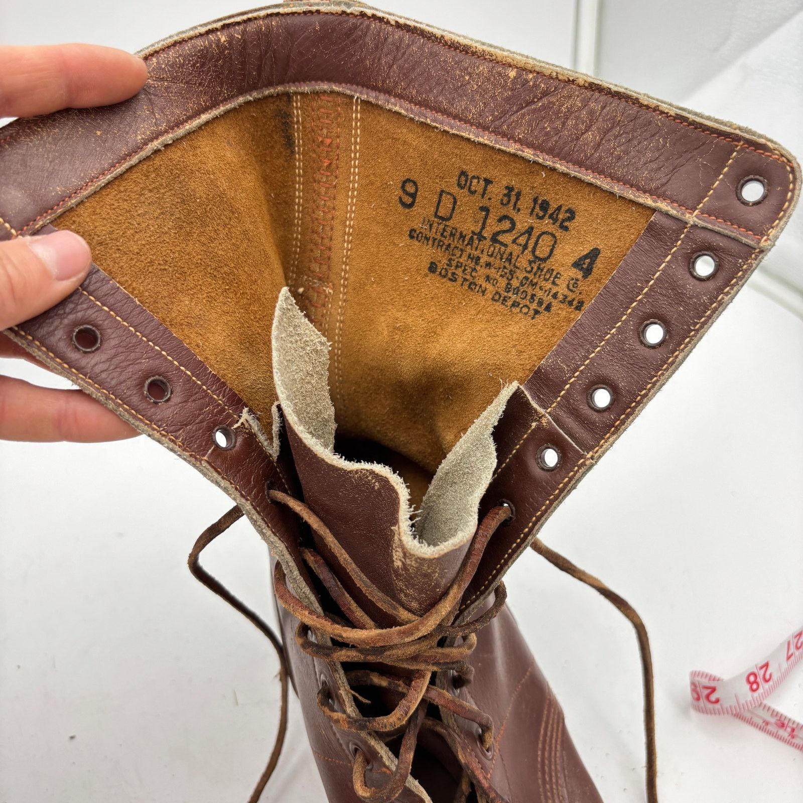 Vintage Vintage WWII 1942 Paratrooper Jump Boots 9D Size US 9 / EU 42 - 14 Thumbnail