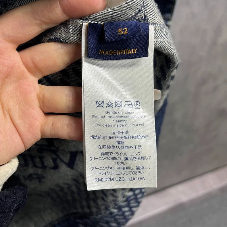Louis Vuitton louis vuitton Navy blue nigo plaid full print patchwork jac Size US L / EU 52-54 / 3 - 3 Thumbnail