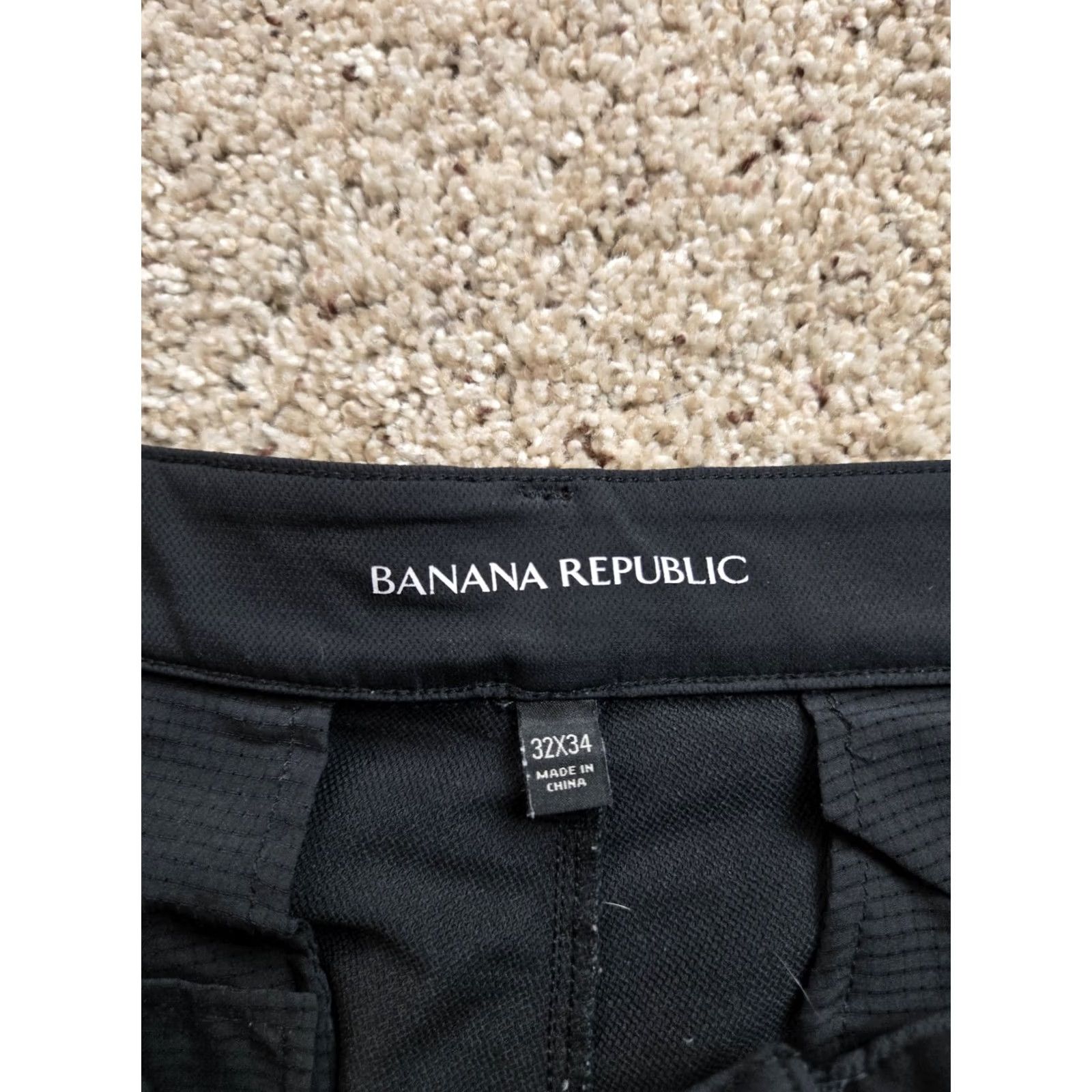 Banana Republic Banana Republic Black Tech Chino Pants 32x34 Mens Straight Leg Casual Business Slim Size US 32 / EU 48 - 3 Thumbnail