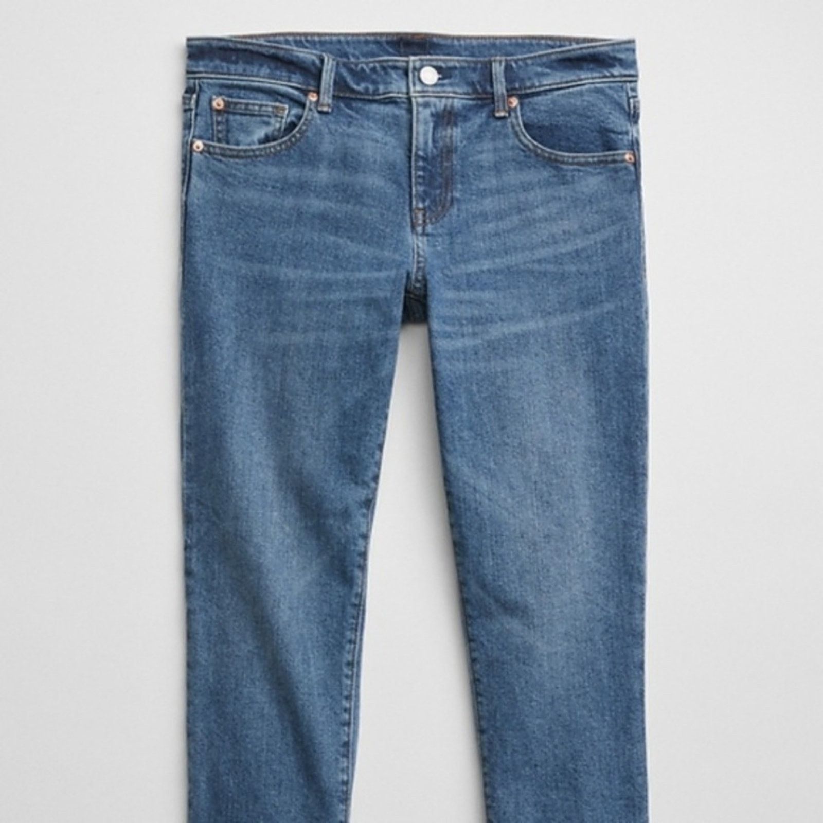 Gap GAP Mid Rise Girlfriend Crop Jeans Size 26" / US 2 / IT 38 - 2 Thumbnail