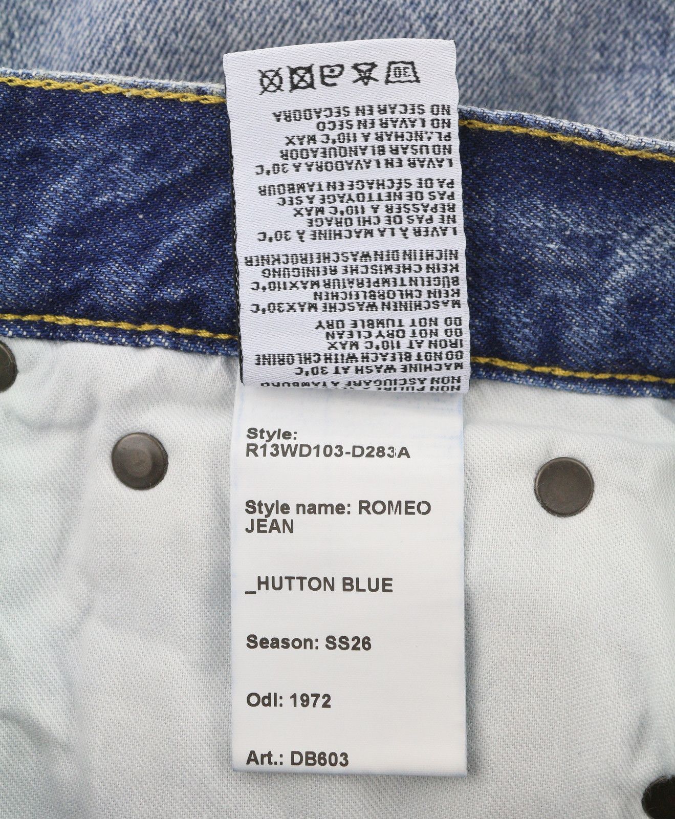 R13 ROMEO 26 Hutton Blue Cropped Ankle Jeans 89855 Size 26" / US 2 / IT 38 - 10 Thumbnail