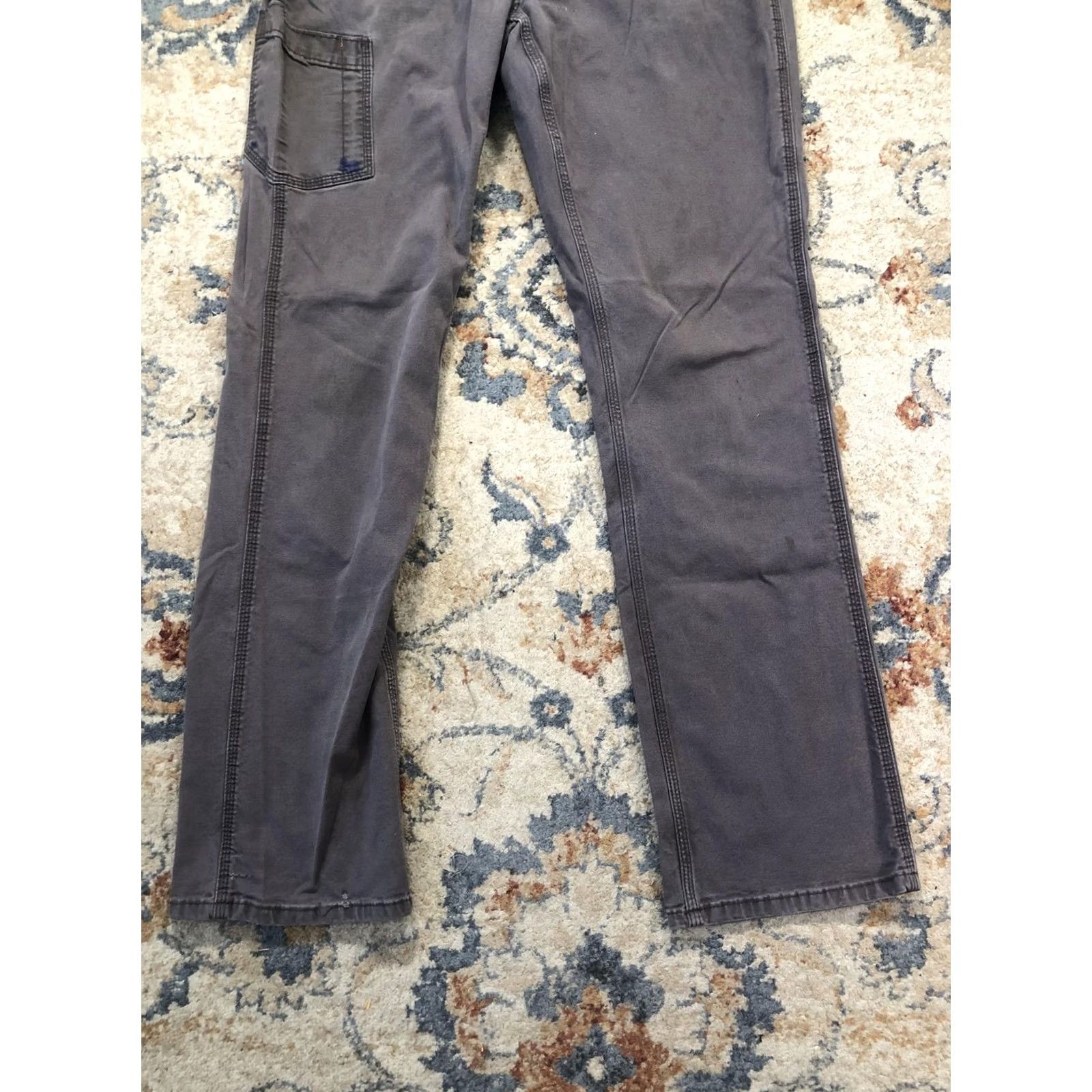 Ariat Ariat Rebar M4 Relaxed Straight Work Pants Mens 32x32 Gray Carpenter 5-Pocket Design Cargo Pocket Logo Vertical Size US 32 / EU 48 - 4 Thumbnail