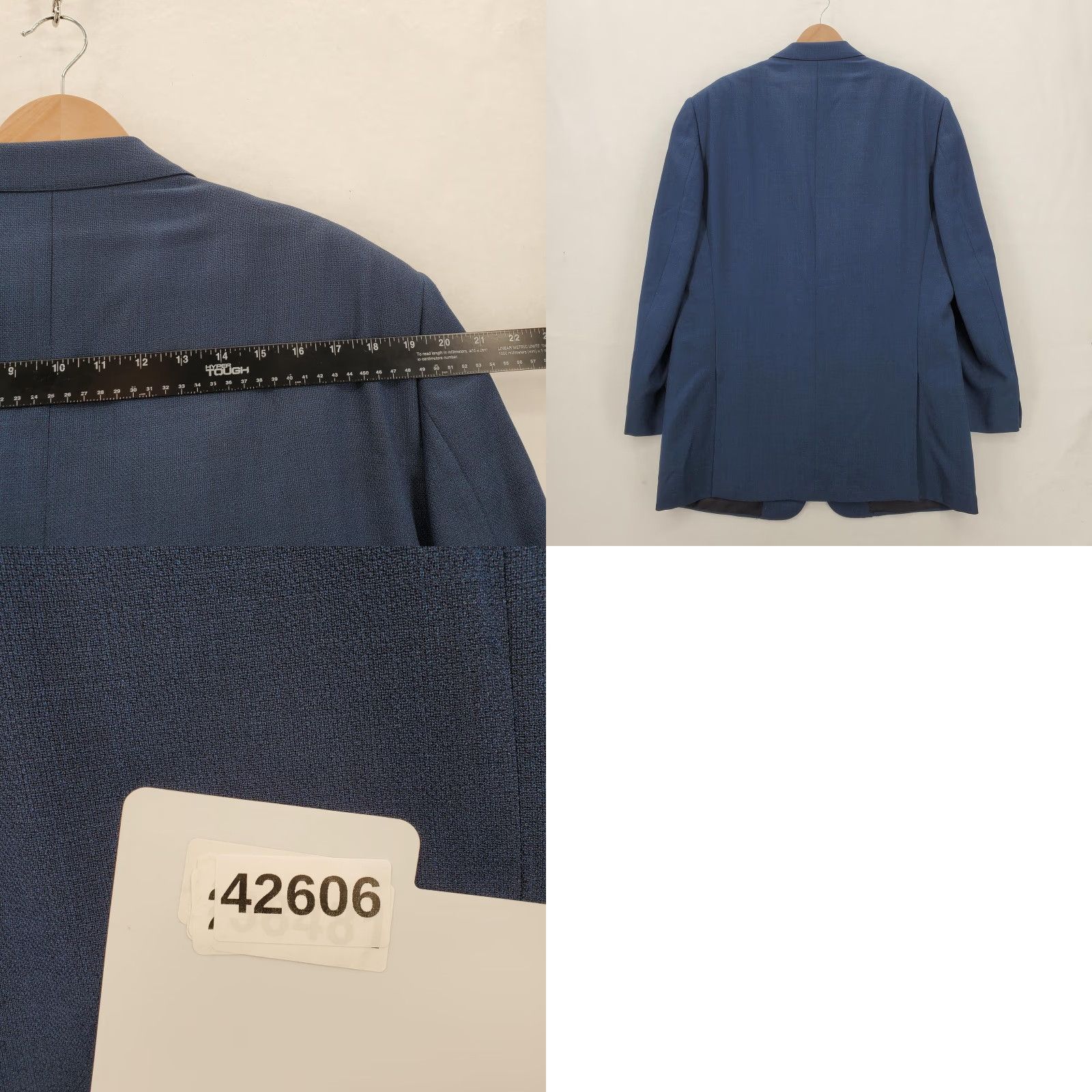 Ermenegildo Zegna VINTAGE Richard's Greenwich Blazer Mens 42L Blue Ermenegildo Zegna Fabric Sport Coat Size 42R - 9 Thumbnail