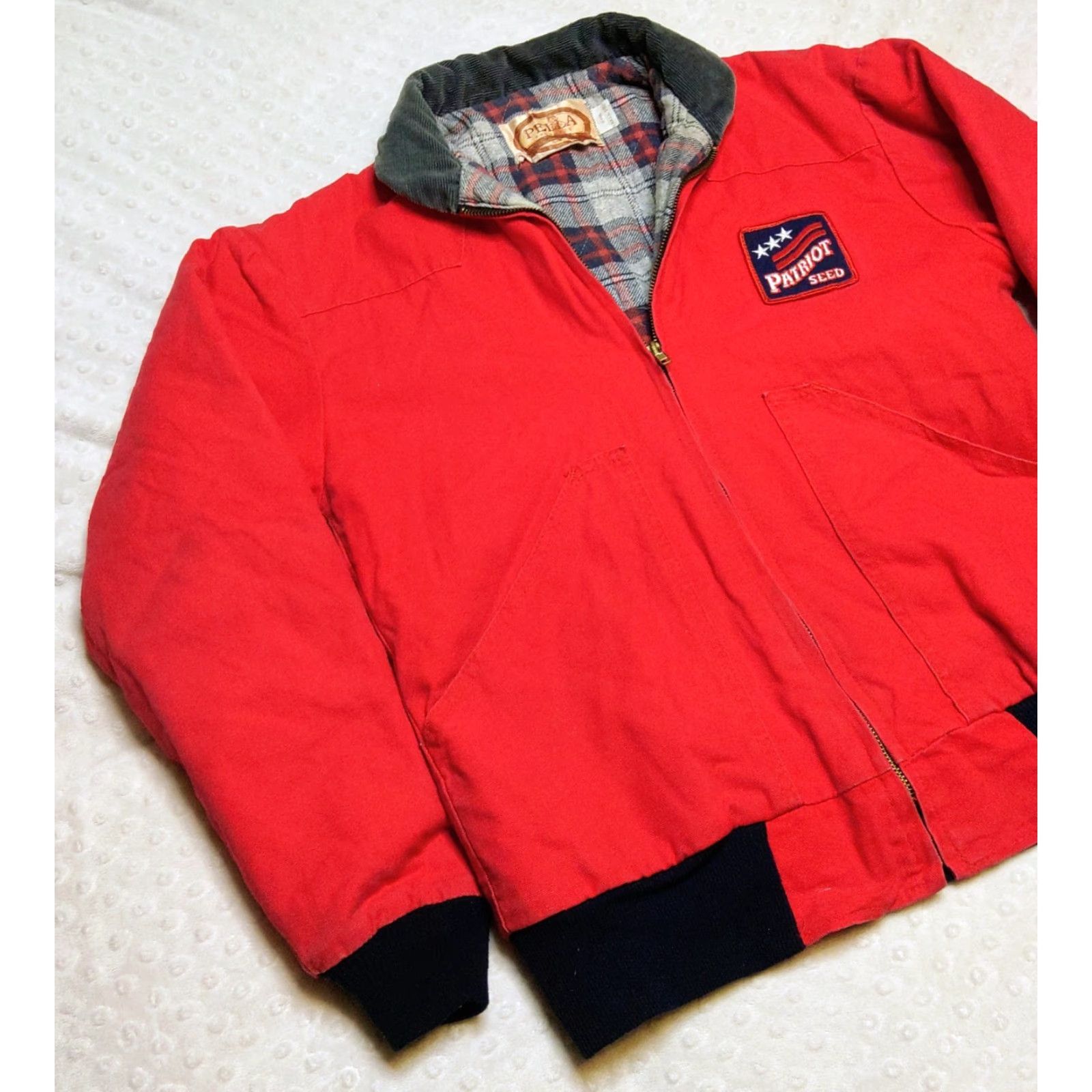 Vintage VTG Pella Chore Jacket Shirt Canvas Red Small Size US S / EU 44-46 / 1 - 3 Thumbnail