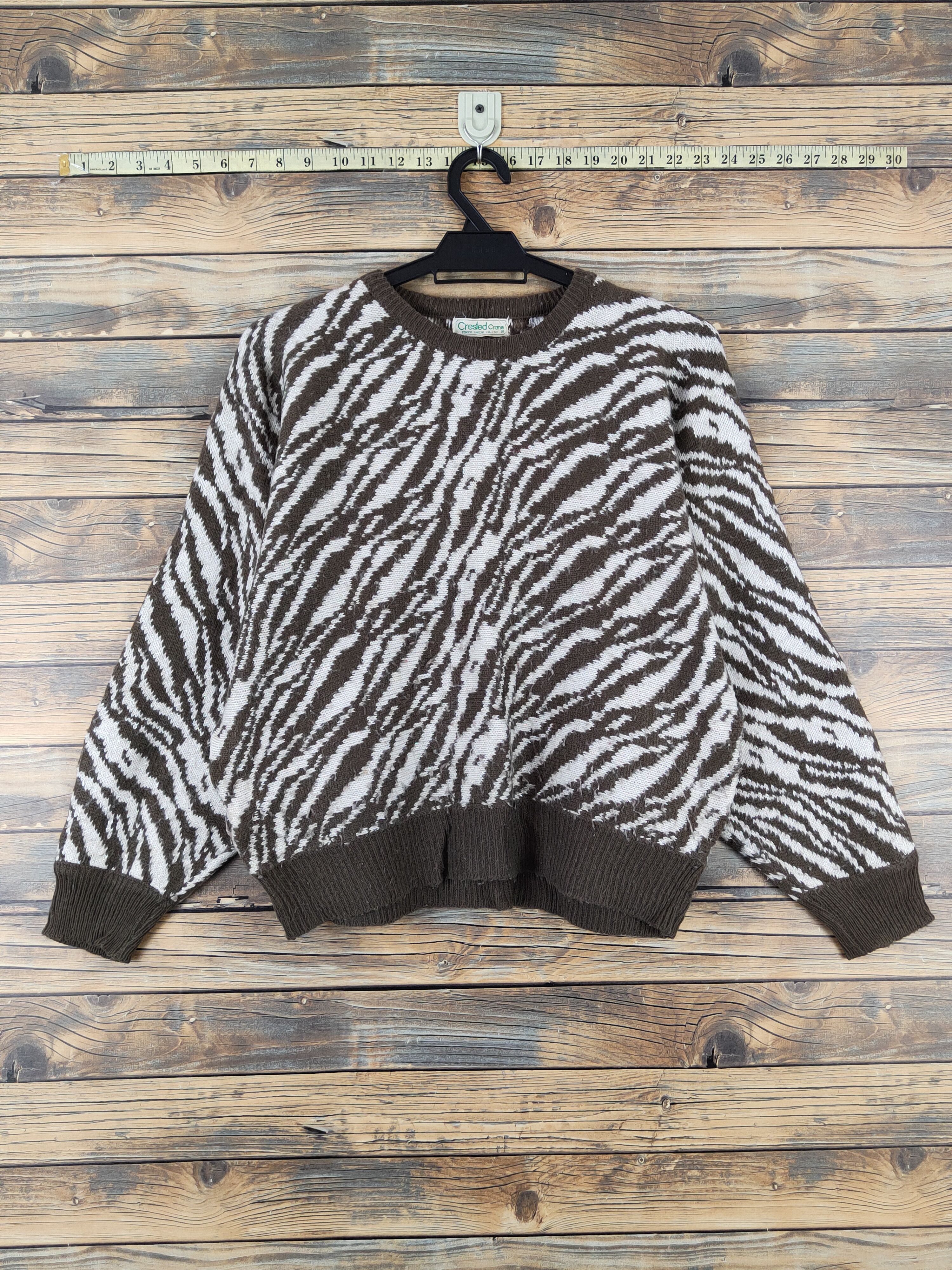 Homespun Knitwear Crested Crane Olive Knitwear Sweatshirts #W1003 Size US S / EU 44-46 / 1 - 1 Thumbnail