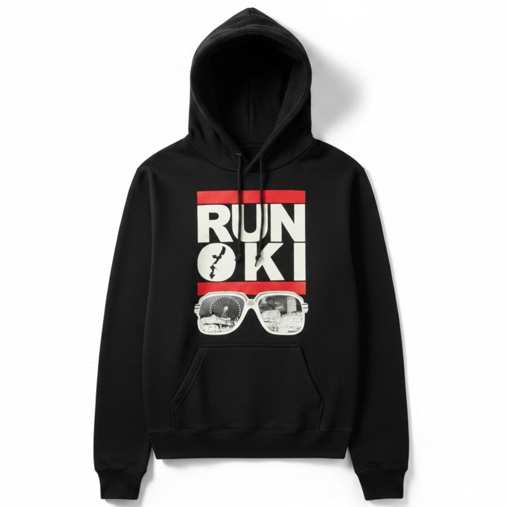 Japanese Brand Run Oki Okinawa Japan Men's Small Box Logo Black Hoodie Size US S / EU 44-46 / 1 - 1 Thumbnail