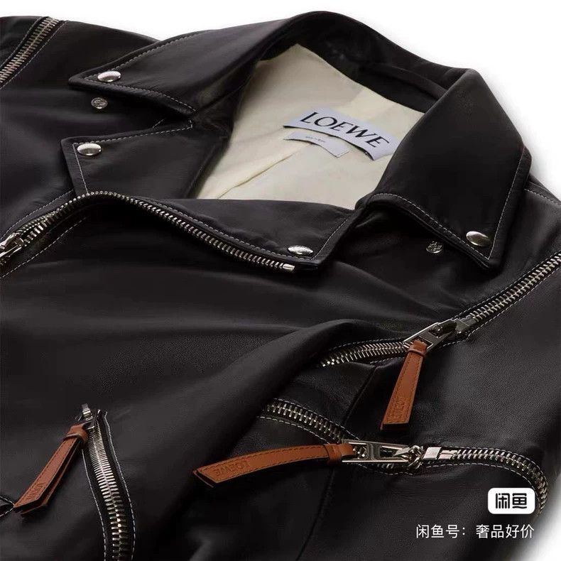 Loewe LOEWE A leather jacket Size XXS / US 00 / IT 34 - 2 Thumbnail