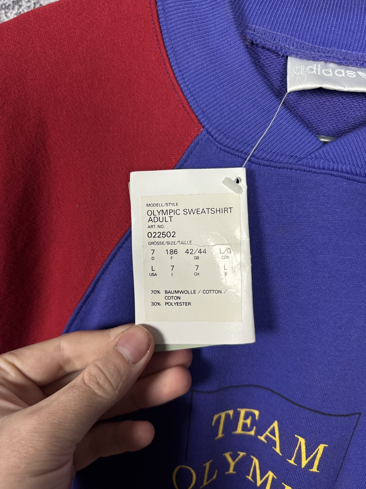 USA Olympics Rare Adidas Olympia 1992 Barcelona Vintage 90s Olympic Games Size US L / EU 52-54 / 3 - 8 Thumbnail
