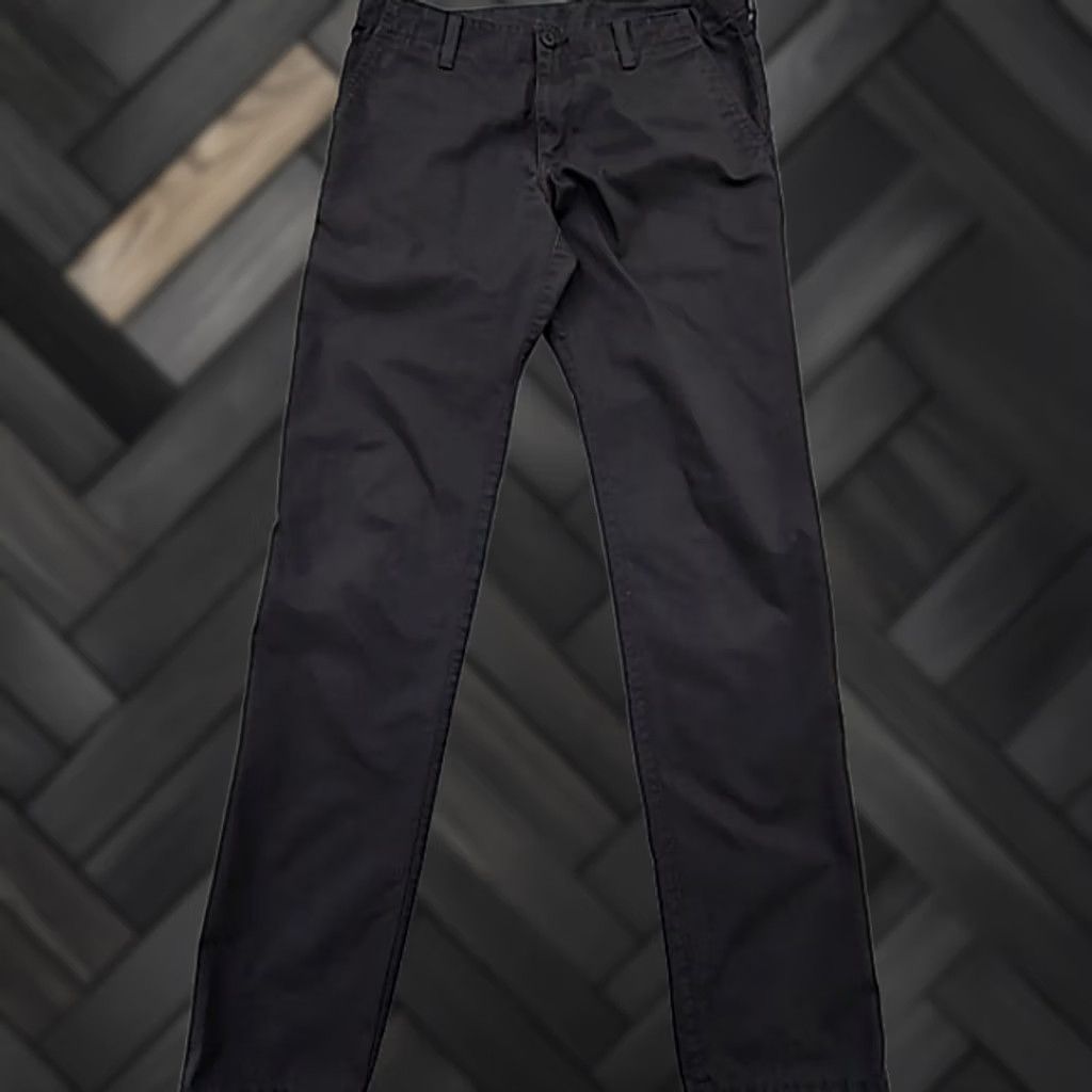 Carhartt Carhartt Black Work Pants Big & Tall 33x34 Straight Logo Patch Mens Size US 33 - 1 Thumbnail