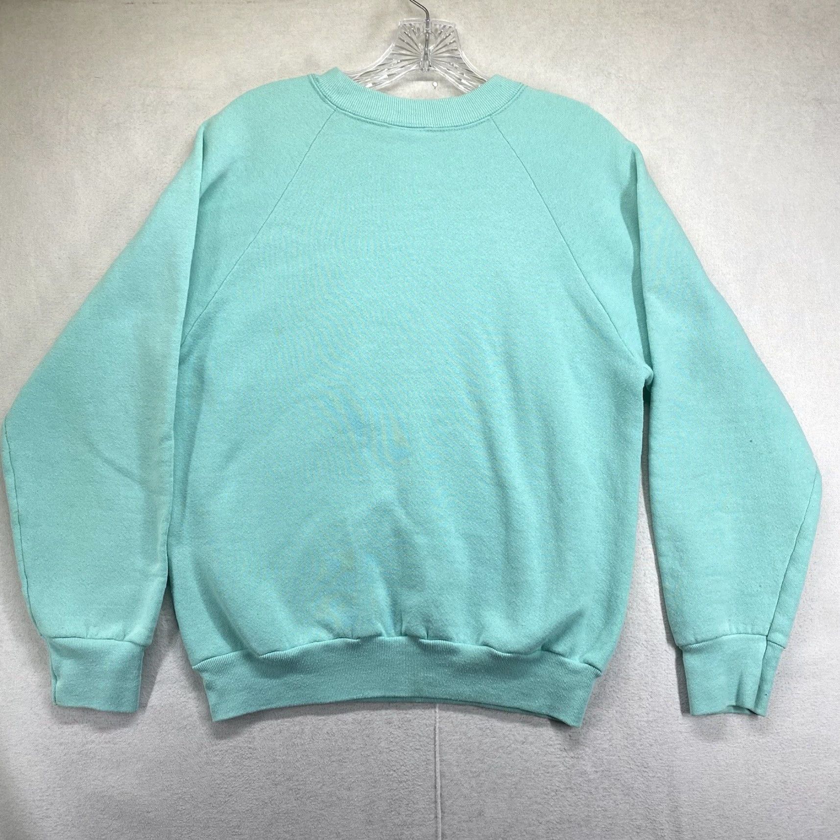 Fruit Of The Loom VINTAGE Fruit of the Loom Sweatshirt XS Ice Blue Unisex Adults Crew Neck Pullover Long Sleeve Slim Fleece USA 80s 90s Blank Size US XS / EU 42 / 0 - 2 Thumbnail