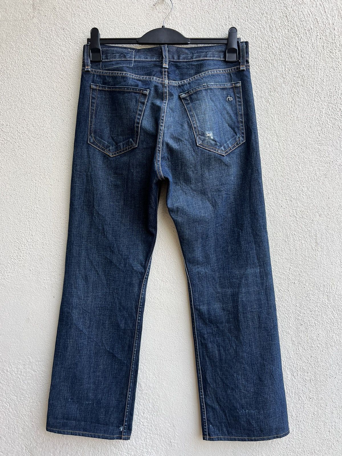Rag & Bone Vintage Rag & Bone Distressed Patch Denim Flare Jeans Size US 30 / EU 46 - 25 Thumbnail