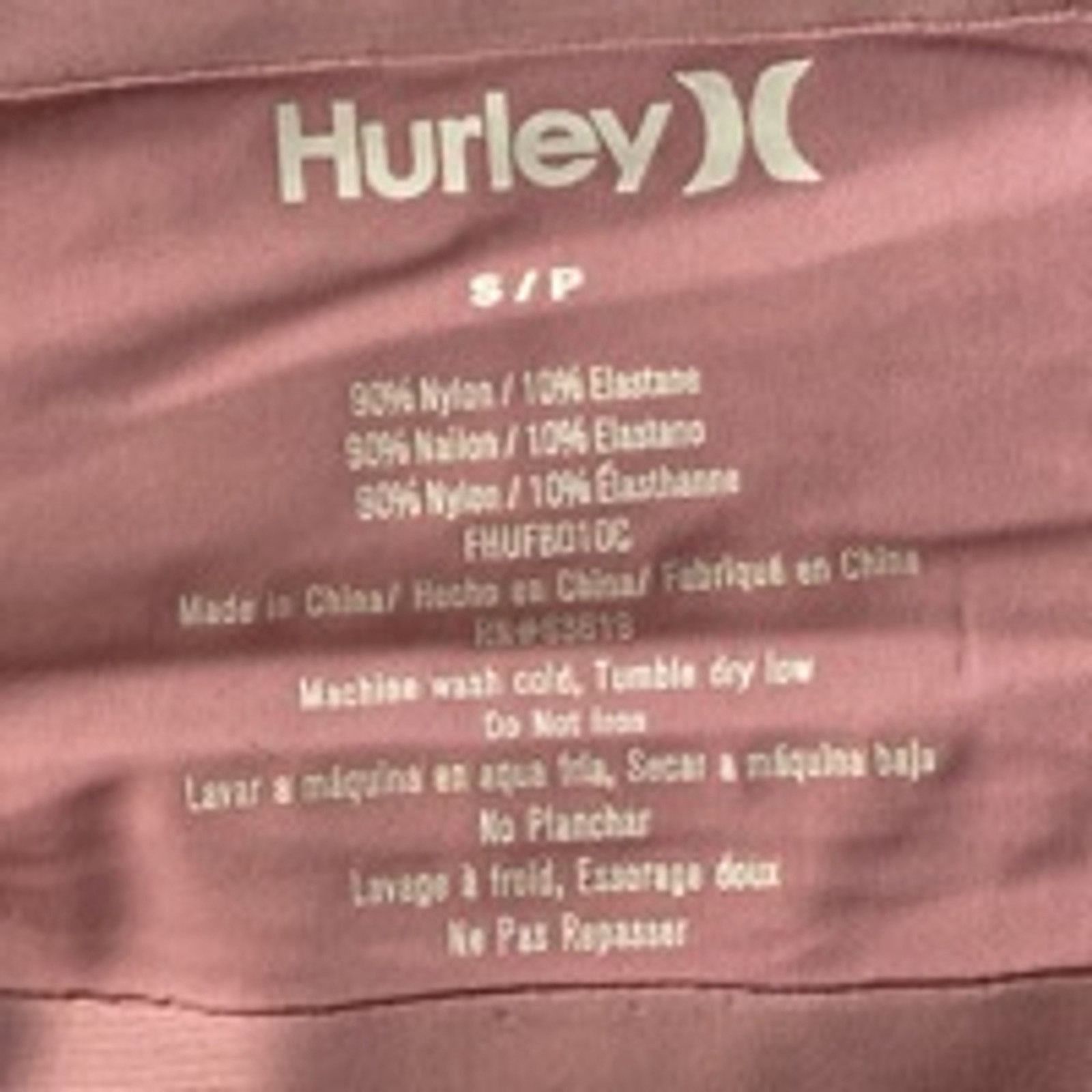 Hurley Pink Logo Strap Bralette Hurley Stretchy Sports Lounge Top S Size ONE SIZE - 5 Thumbnail