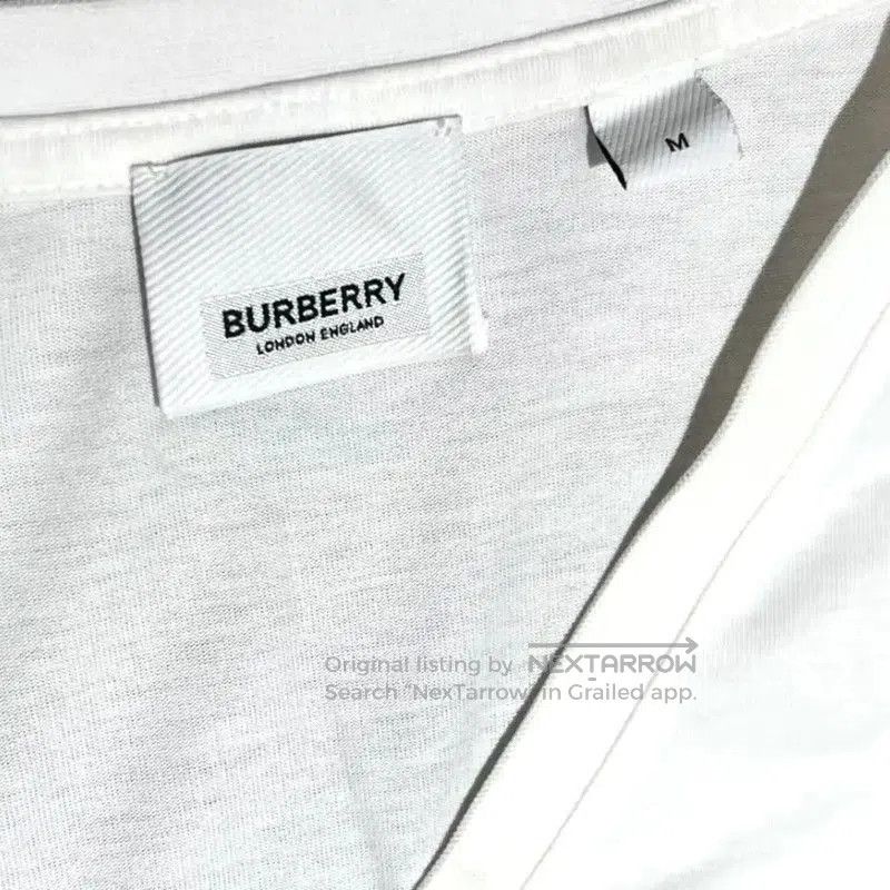 Burberry Burberry Men's White Cotton Embroidered T. Size US M / EU 48-50 / 2 - 7 Thumbnail
