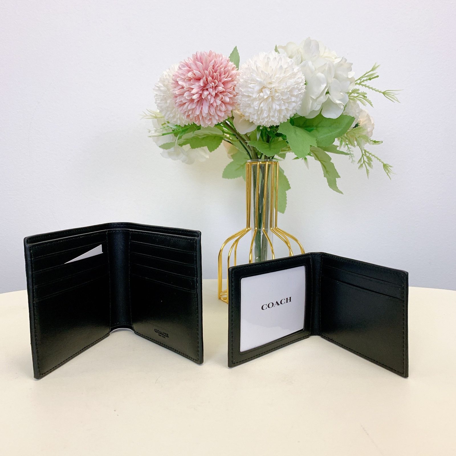 Coach Coach CR957 3 In 1 Wallet In Signature Leather IN Black Size ONE SIZE - 3 Thumbnail