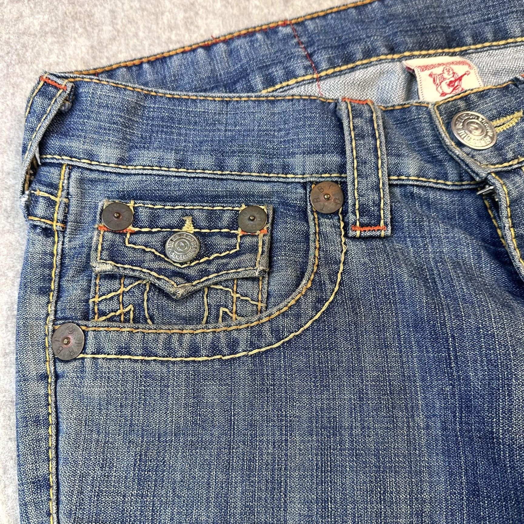 True Religion True Religion Jeans Mens Bootcut 34x33 Blue Joey Big T Denim Jeans White? (Note: Ensure only words from original title) Size US 30 / EU 46 - 3 Thumbnail