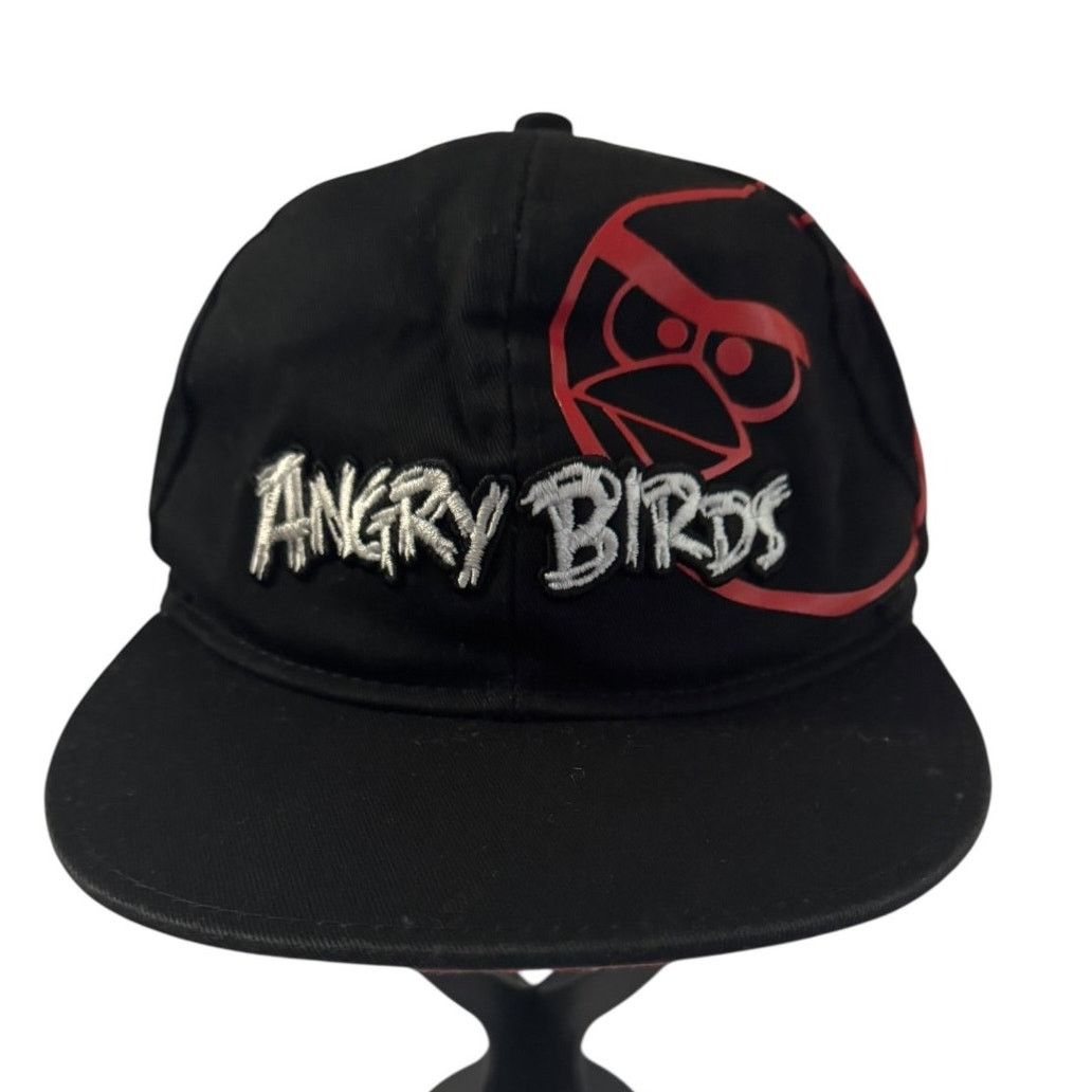 Other Angry Birds Flat Brim Snapback Cap Black Red White Size ONE SIZE - 1 Thumbnail