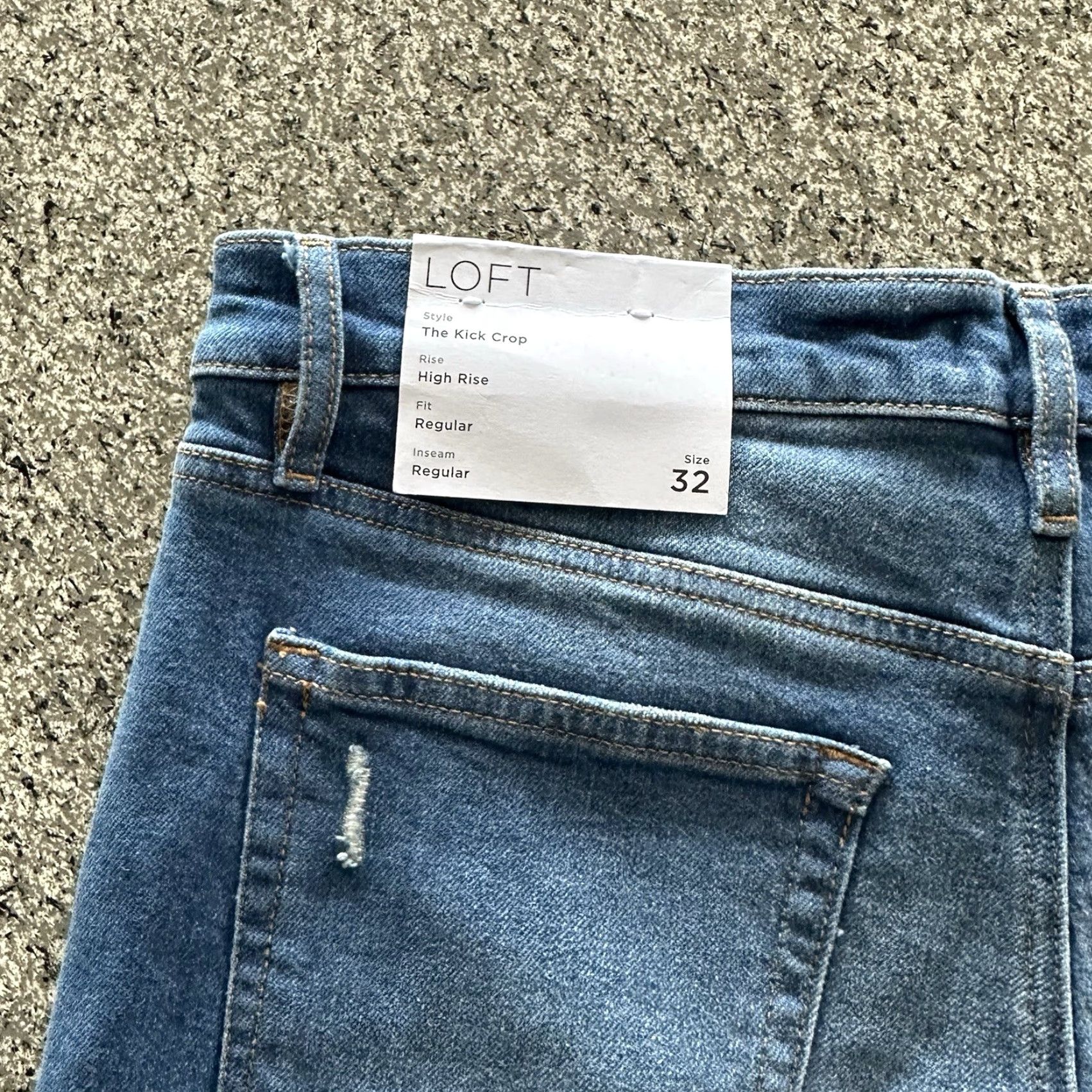 Ann Taylor Ann Taylor Loft Jeans Women’s 14 32x26 High Rise Crop Distressed Medium Jeans Size 24" / US 00 / IT 34 - 5 Thumbnail