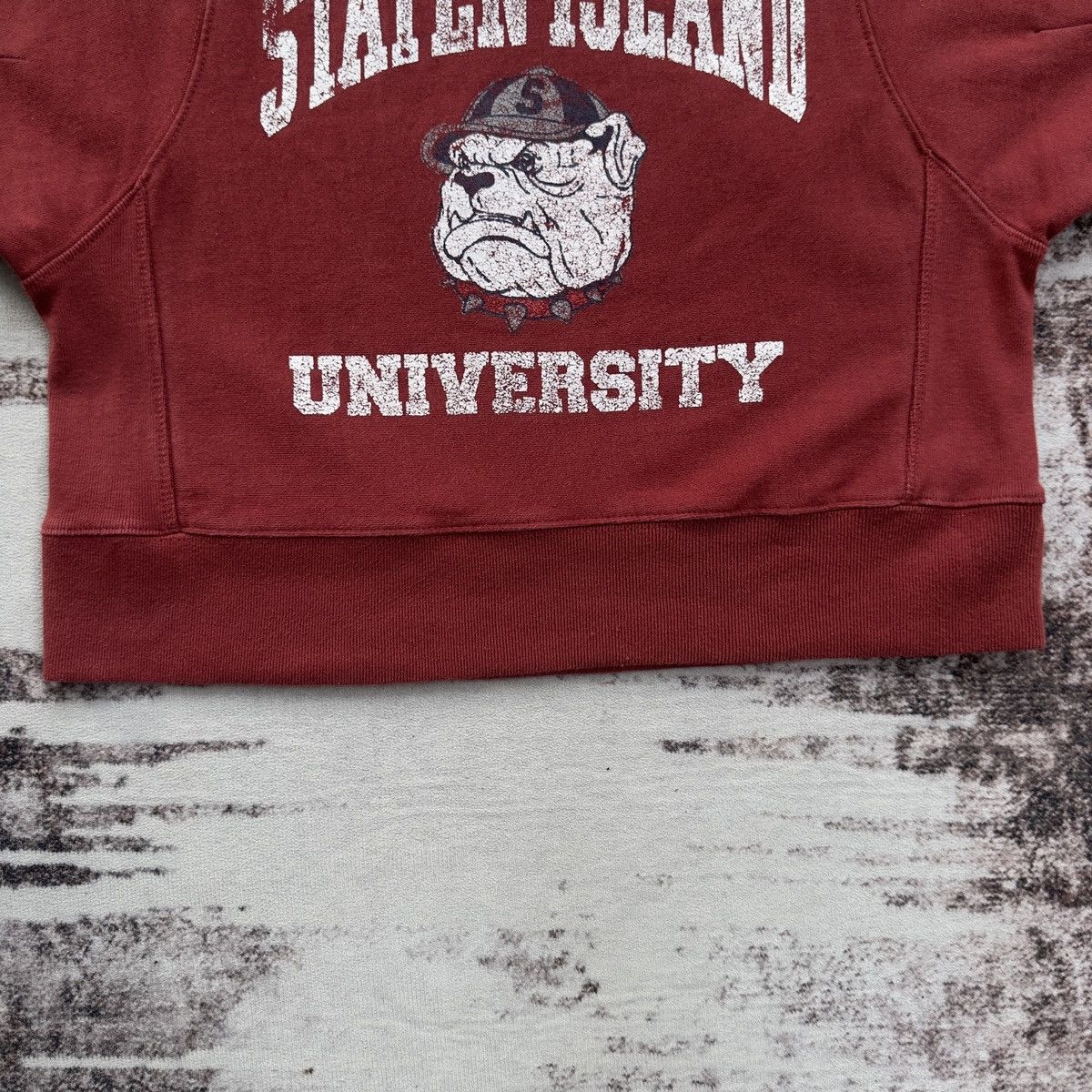 Japanese Brand STATTEN ISLAND UNIVERSITY VINTAGE CROPPED WITH ZIP BACK Size XS / US 0-2 / IT 36-38 - 6 Thumbnail