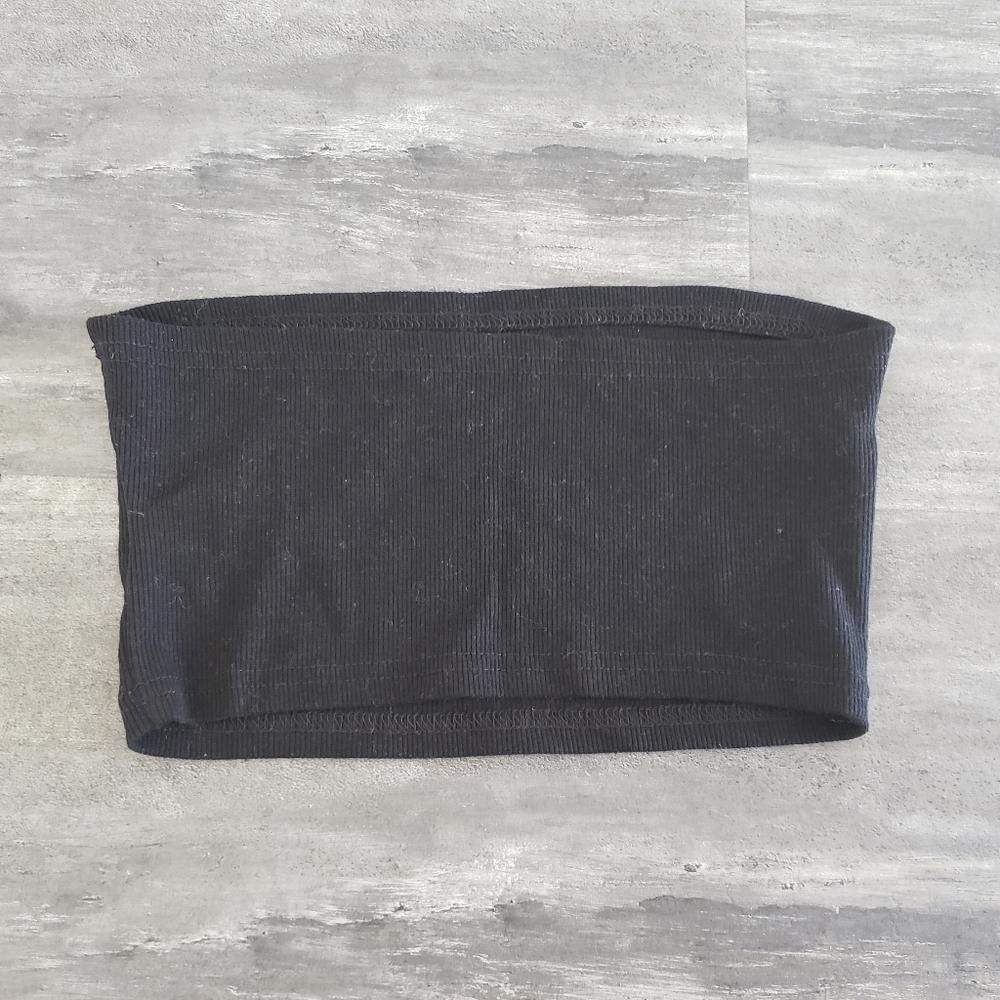 Shein Black Basic SHEIN Cropped Tube Top Size XS / US 0-2 / IT 36-38 - 2 Thumbnail