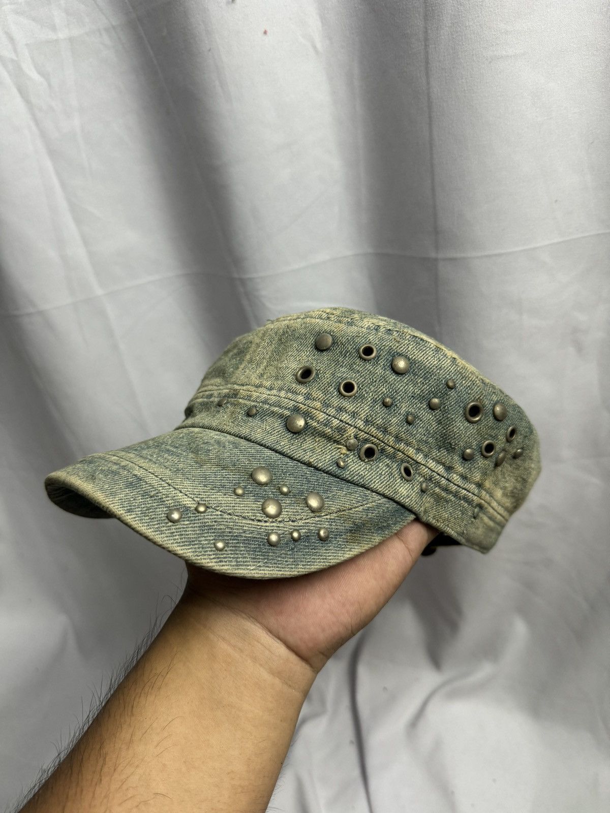 If Six Was Nine × Japanese Brand × Le Grande Bleu (L.G.B.) Cadet Hats Studded Denim ifsix Lgb style Size ONE SIZE - 1 Thumbnail