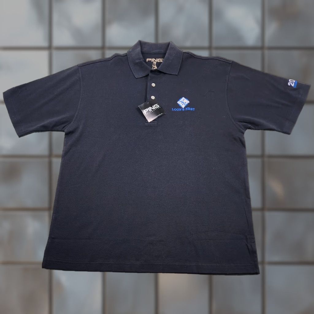 Vintage VINTAGE PING Polo Shirt Mens Medium Black Loon's Nest 2003 Championship Golf 00s Size US M / EU 48-50 / 2 - 1 Thumbnail