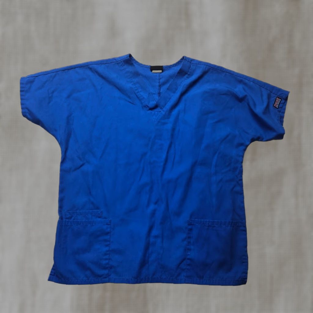 Cherokee Cherokee Shirt Unisex L Blue Solid Scrub Top Adult Large Size US L / EU 52-54 / 3 - 1 Thumbnail