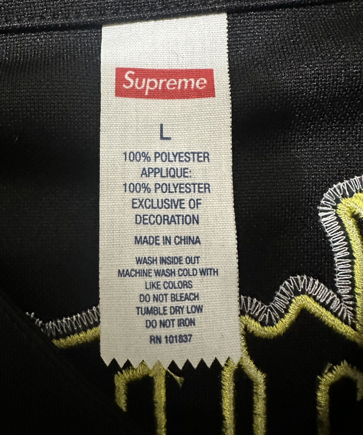 Supreme SUPREME CHOSEN ONE JERSEY BLACK SIZE LARGE Size US L / EU 52-54 / 3 - 10 Thumbnail