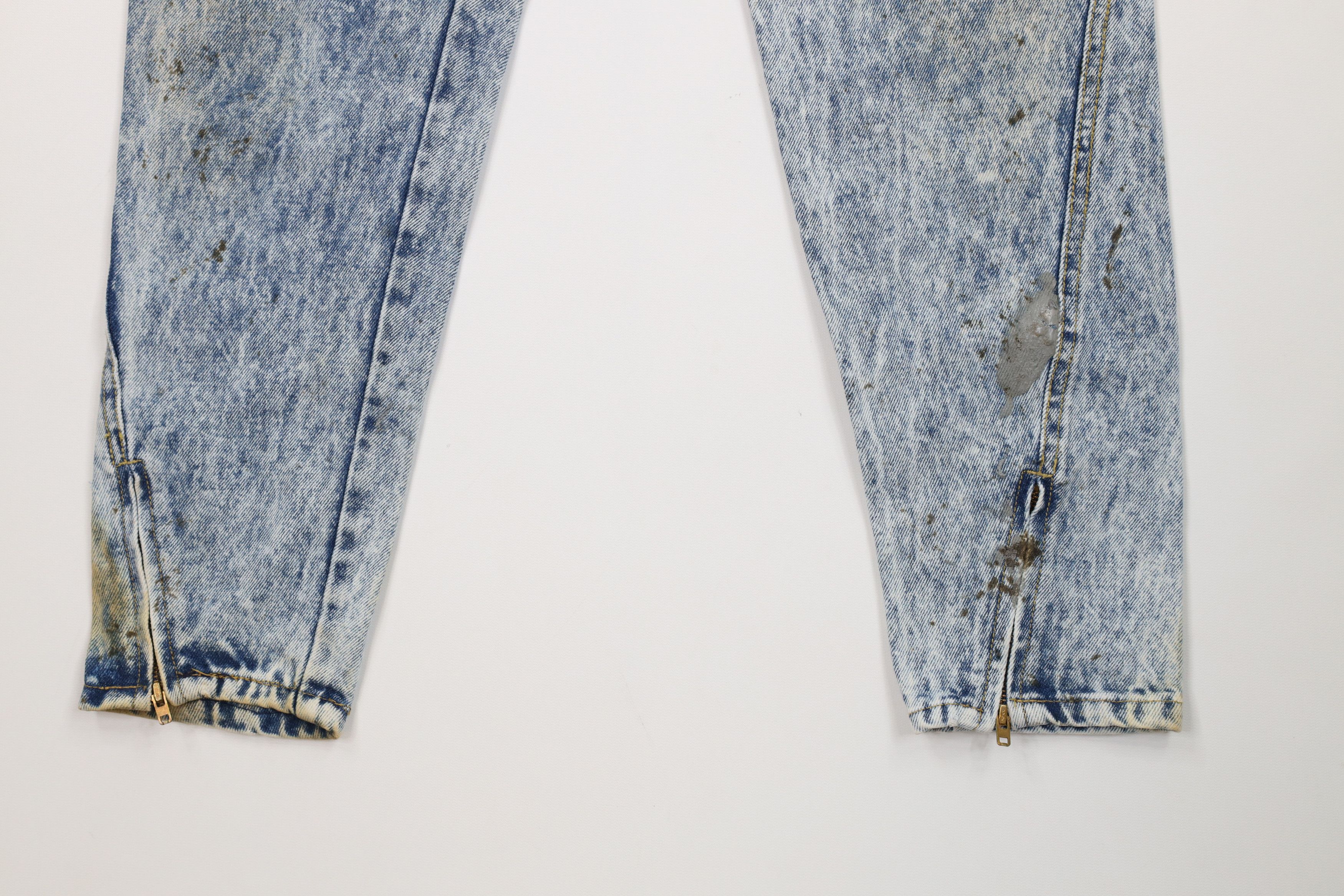 Vintage Vintage 70s Streetwear Acid Wash Zip Cuff Denim Jeans USA Size 34" / US 12 / IT 48 - 4 Thumbnail