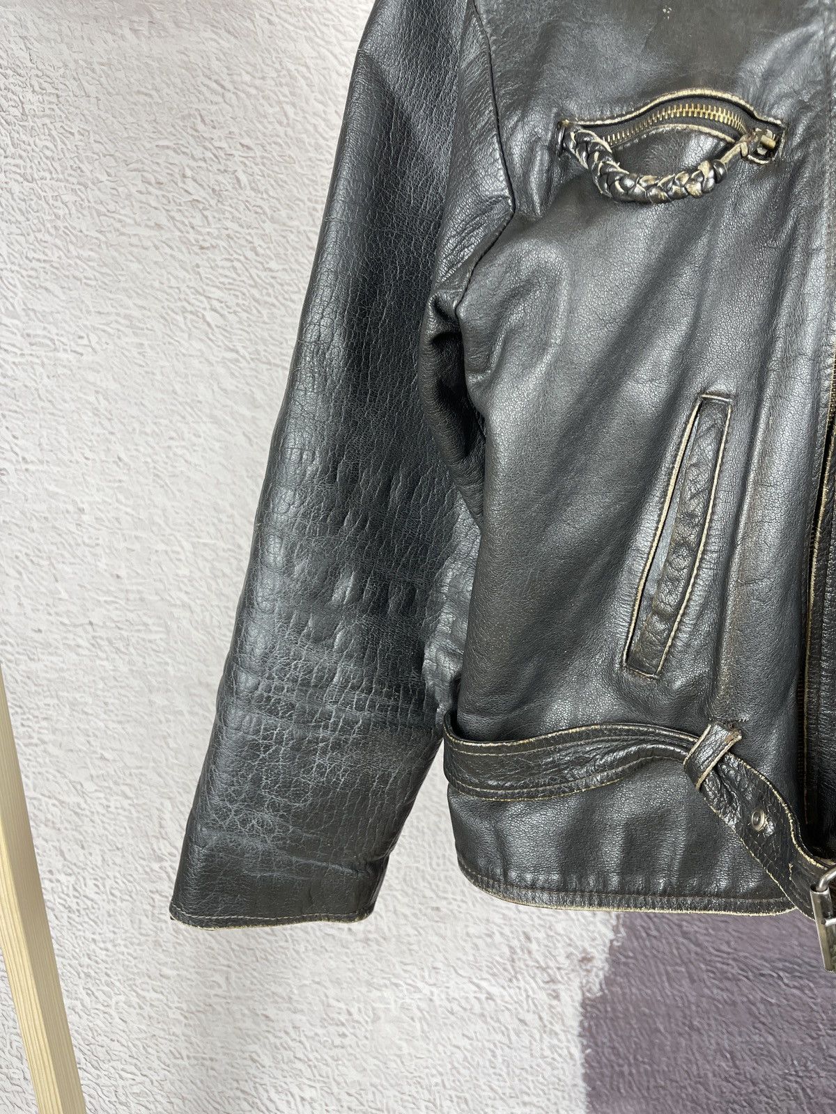 Vintage Norma Vintage 80s 90s Leather motorcycle jacket Kronos Rare Size US L / EU 52-54 / 3 - 5 Thumbnail