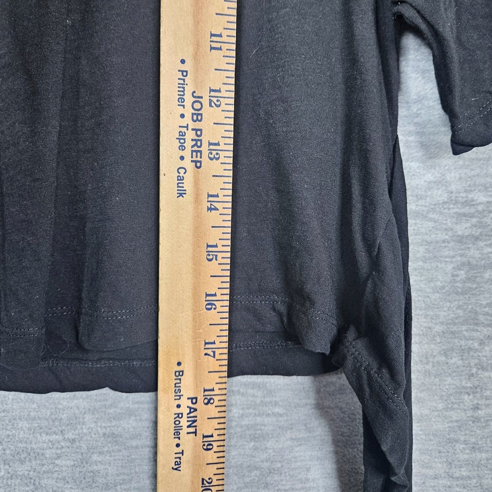 Vintage A.L.C Women's Black Cropped Short Sleeve Tie Waist Cotton Tee XS Size 26" / US 2 / IT 38 - 4 Thumbnail