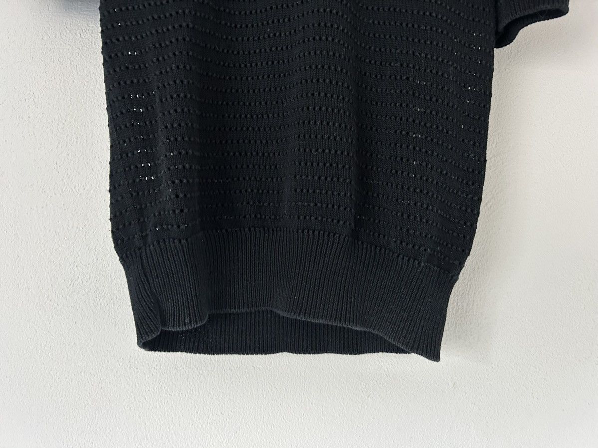 Maison Margiela Black Knit Polo with Open-Weave Design Size US L / EU 52-54 / 3 - 5 Thumbnail