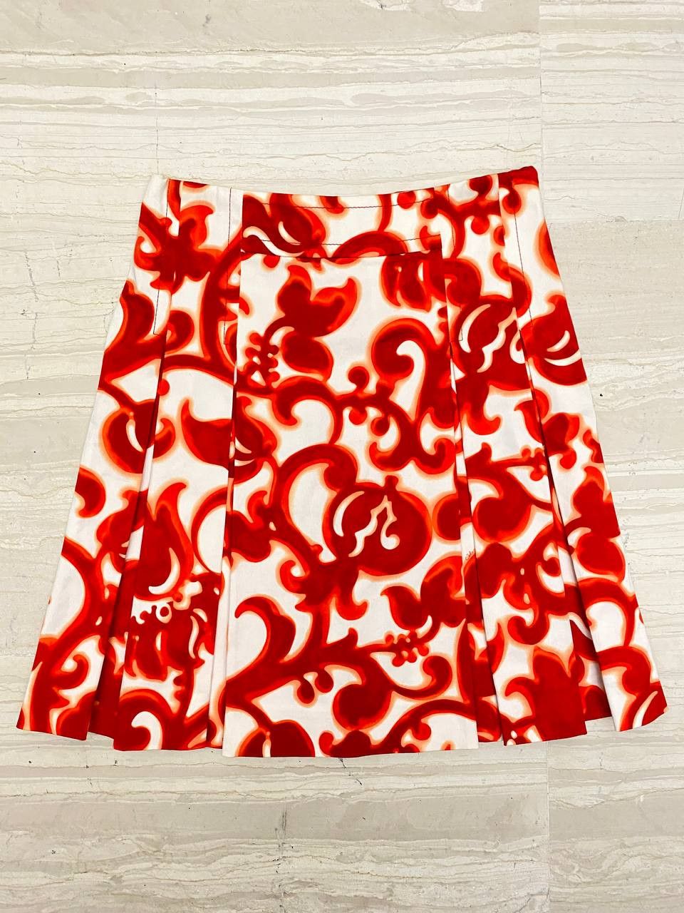 Celine Celine Logo Abstract Venetian Floral Print Cotton Mini Skirt Size 25" / US 0 / IT 36 - 3 Thumbnail