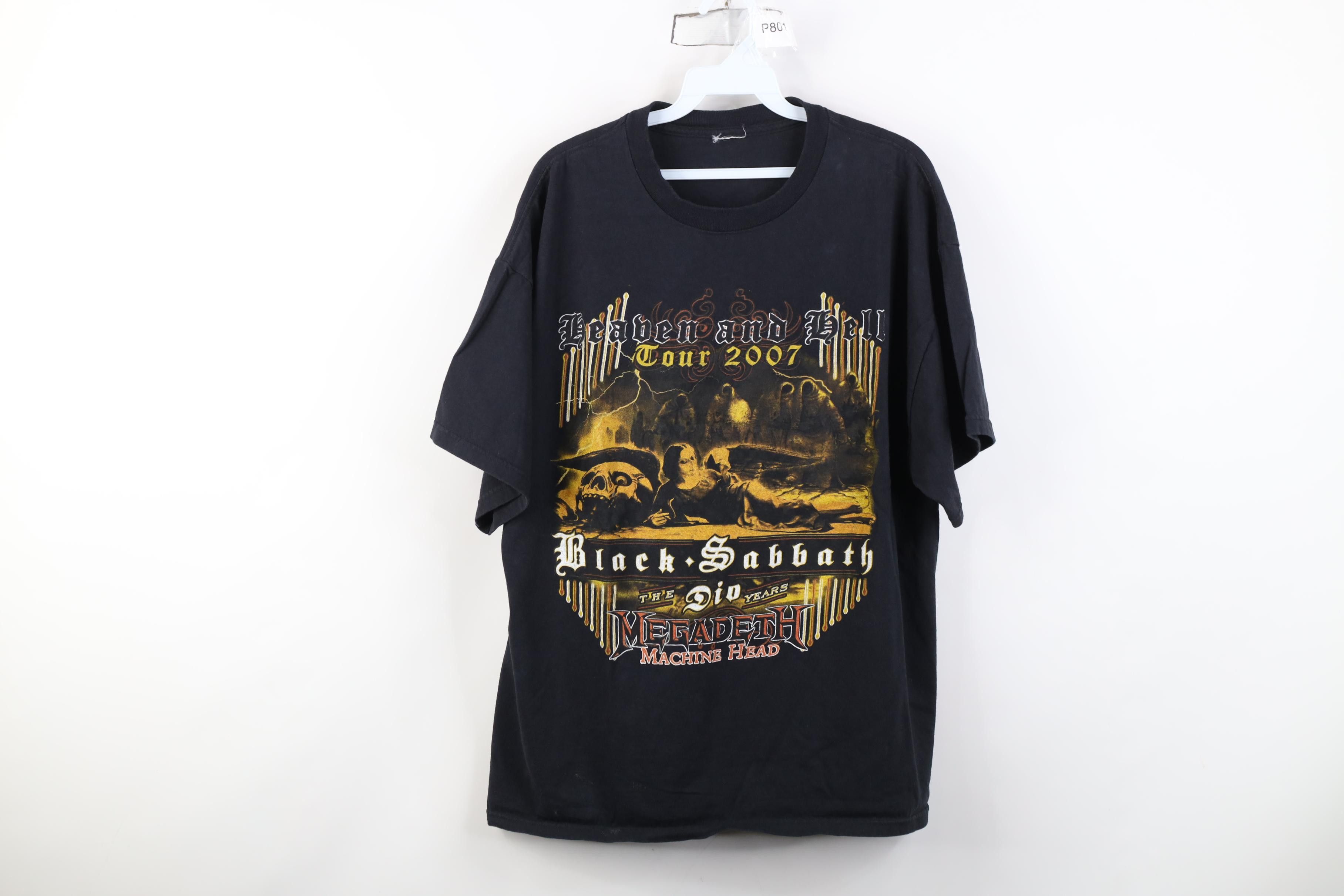 Vintage Vintage 2007 Heaven and Hell Tour Black Sabbath Band T-Shirt Size US XL / EU 56 / 4 - 1 Thumbnail