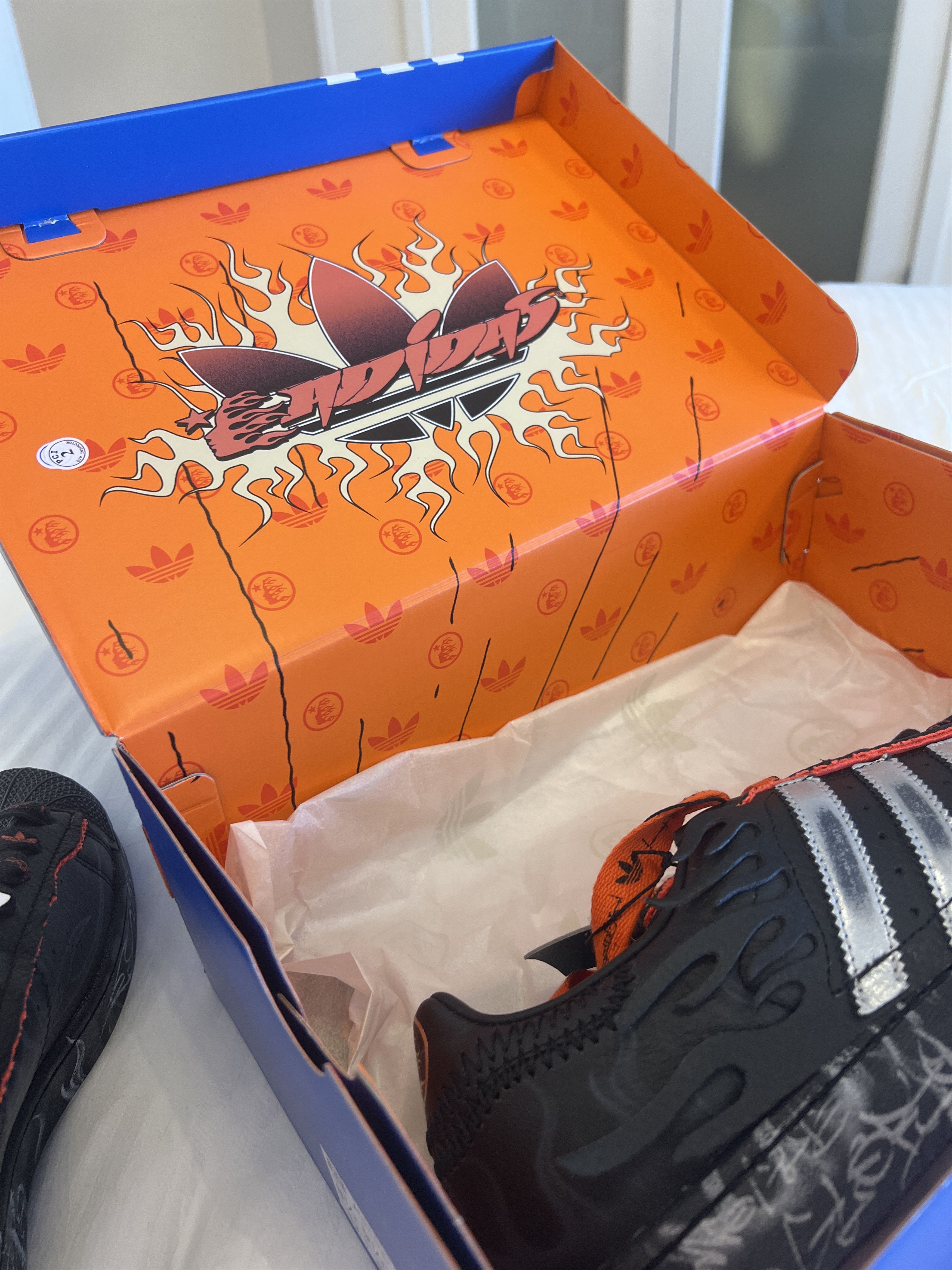 HELLSTAR Hellstar x Adidas Superstar 2 Orange Sz 8.5 Complexcon Size US 8.5 / EU 41-42 - 6 Thumbnail