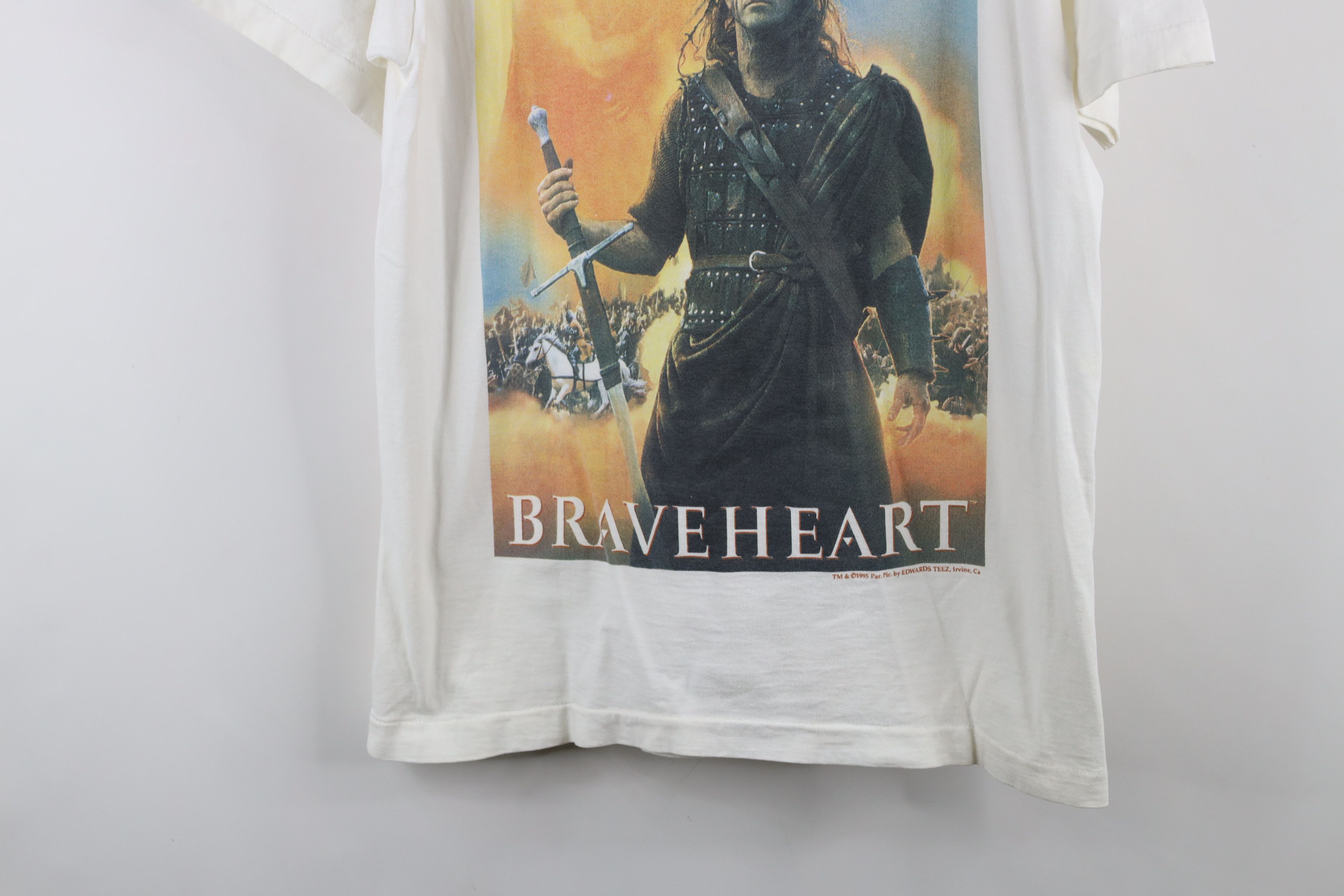 Vintage Vintage 90s Braveheart Movie Short Sleeve T-Shirt White Size US L / EU 52-54 / 3 - 3 Thumbnail