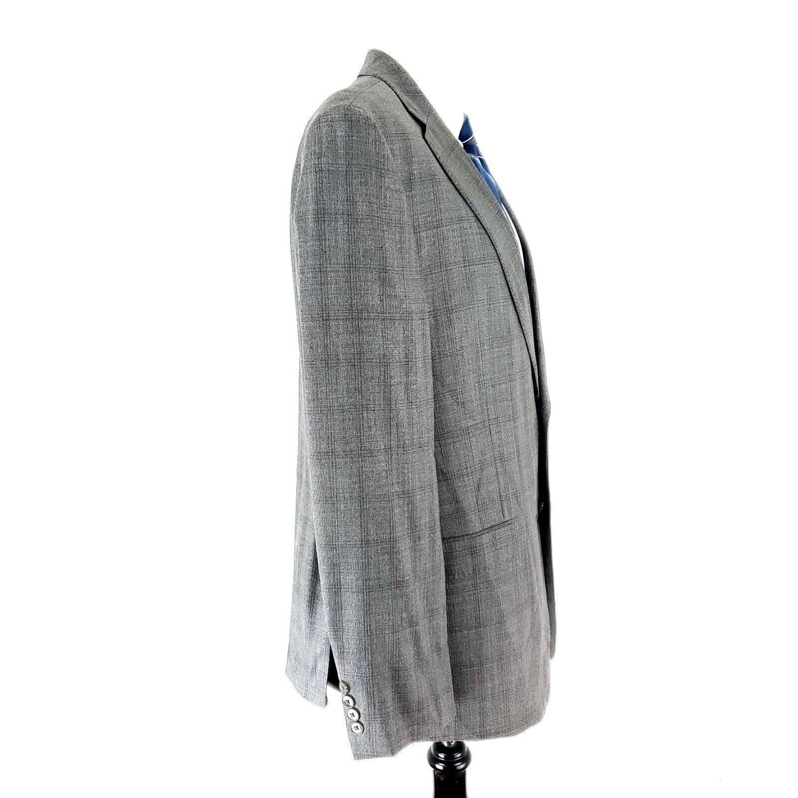 Calvin Klein Calvin Klein Wool Silk 2 Button Blazer 42R Gray Brown Sharks Size 42R - 6 Thumbnail