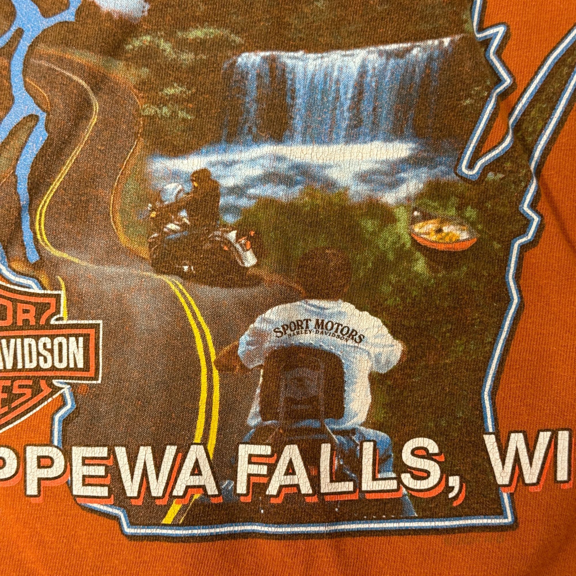 Harley Davidson Harley Davidson CHIPPEWA FALLS WI Chief Indian Motorcycle T Size US XL / EU 56 / 4 - 12 Thumbnail