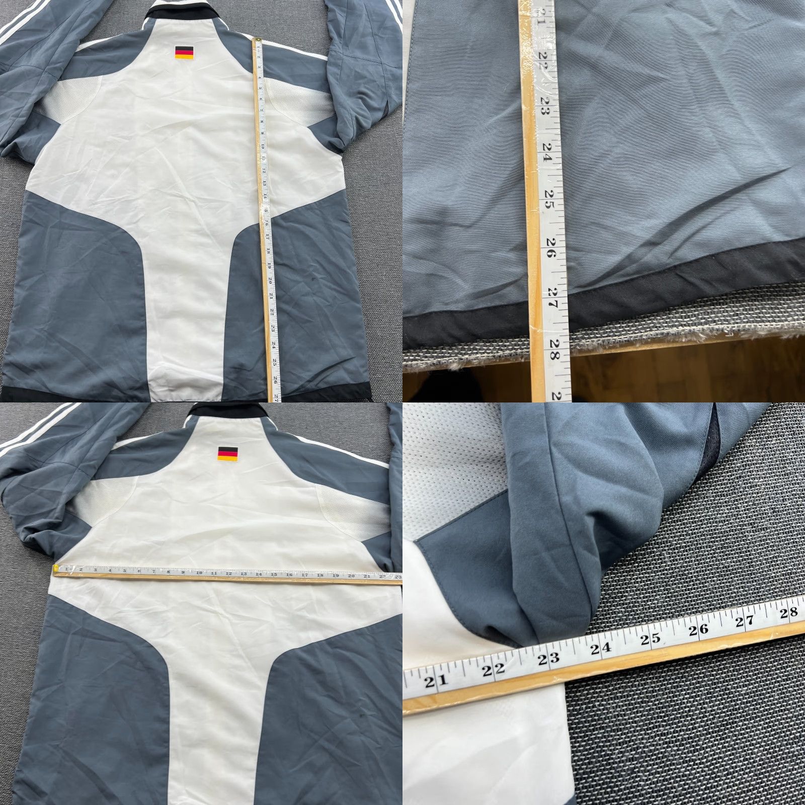 Adidas adidas Germany 2004 2005 Track Football Jacket Medium Full Zip White Gray Mens Shirt Sports Track Jacket Size US M / EU 48-50 / 2 - 8 Thumbnail
