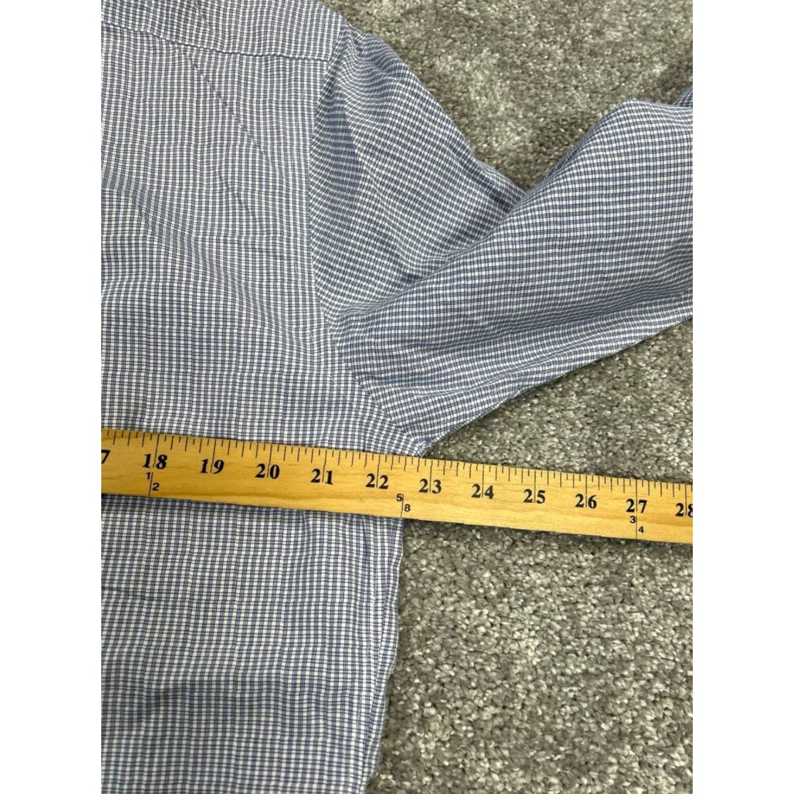 Brooks Brothers Brooks Brothers Dress Shirt Mens 16 Blue White Cotton Button Up Shirt Busy? (Note: must only use original words) Size 42R - 5 Thumbnail