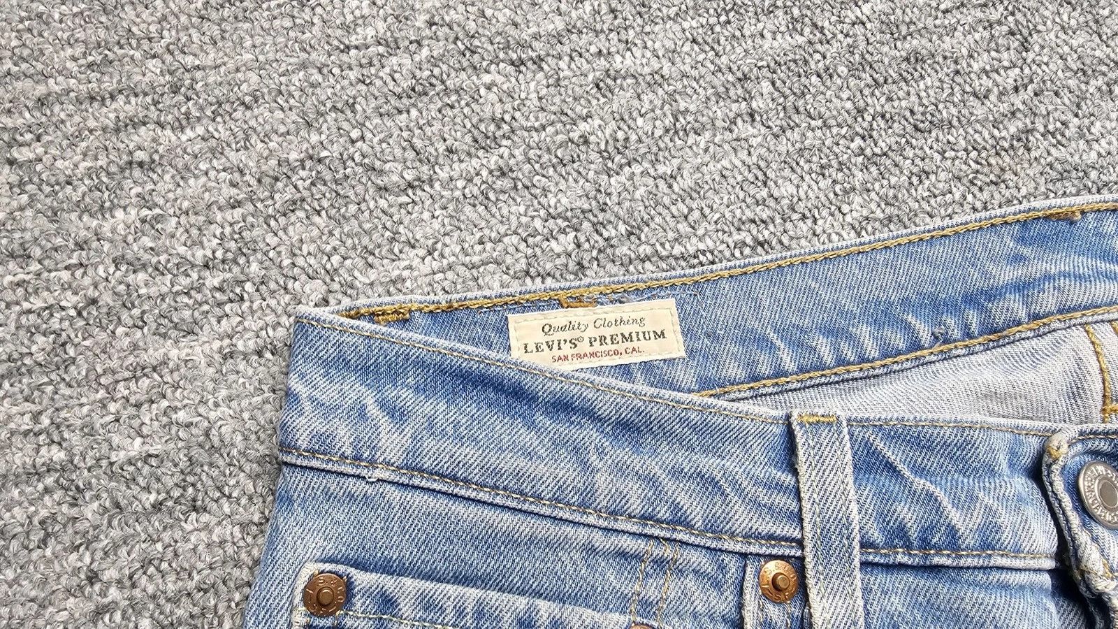 Levi's Levis Premium 501 Straight Jeans Women W29 L30 Light Wash Size 29" - 7 Thumbnail