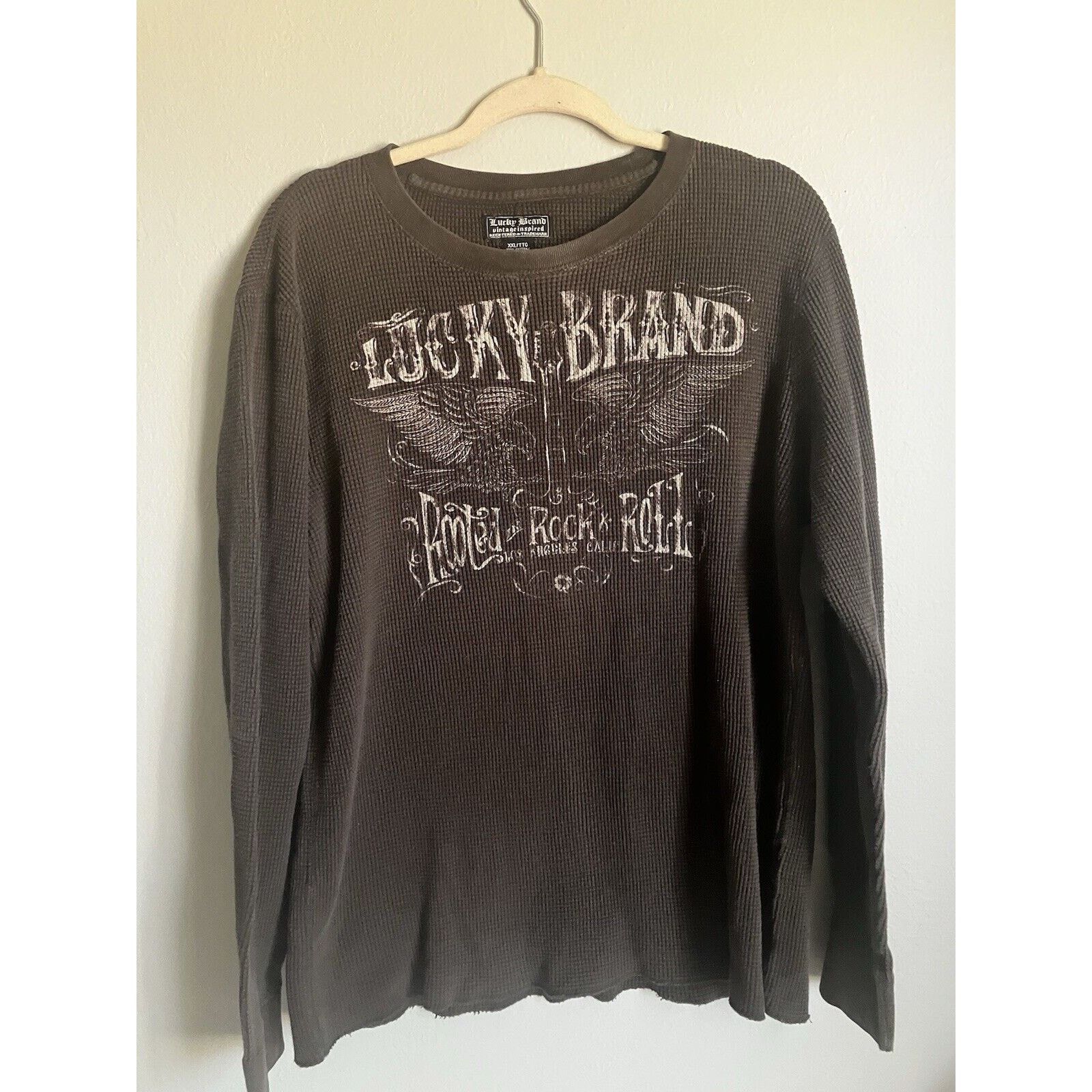 Lucky Brand LUCKY Brand T-Shirt Mens XX Gray Lightweight Knit Pullover Size US XXL / EU 58 / 5 - 1 Thumbnail
